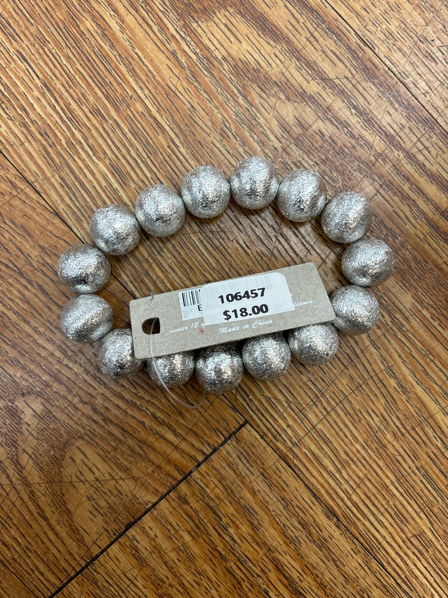 BUCHANAN TEXTURED BALL BRACELET - SILVER