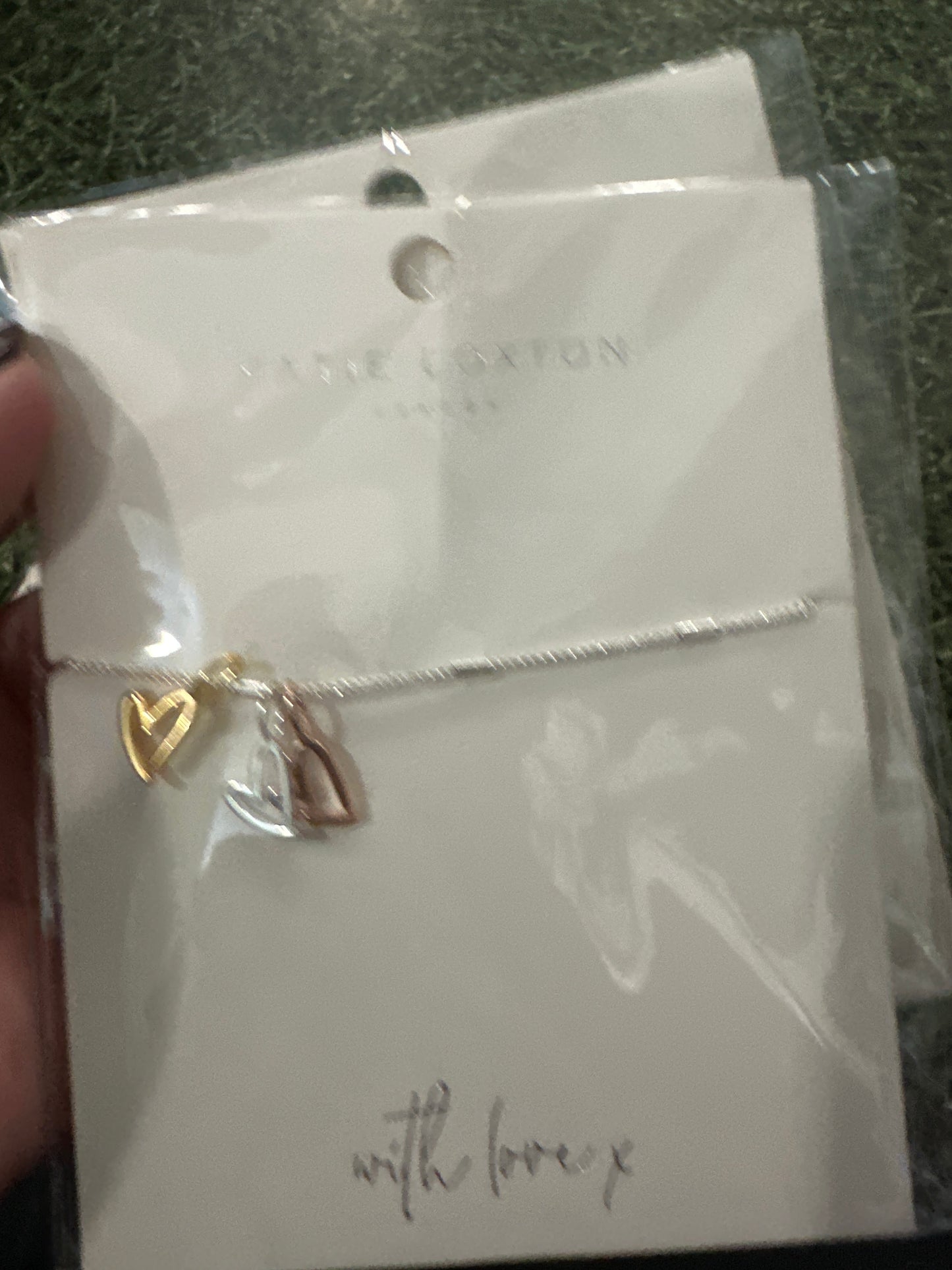 SILVER 3 HEART NECKLACE