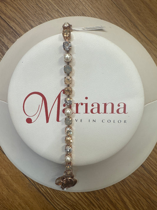 RG - CHAMPAGNE & GRAY TEENY STONES - BRACELET