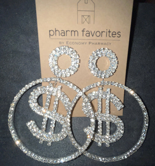 BLINGY CASH MONEY EARRINGS
