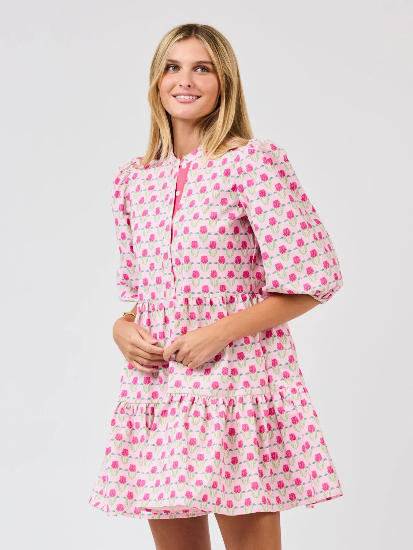 RILEY MINI DRESS - FLORA FANFARE PINK - Pharm Favorites by Economy Pharmacy