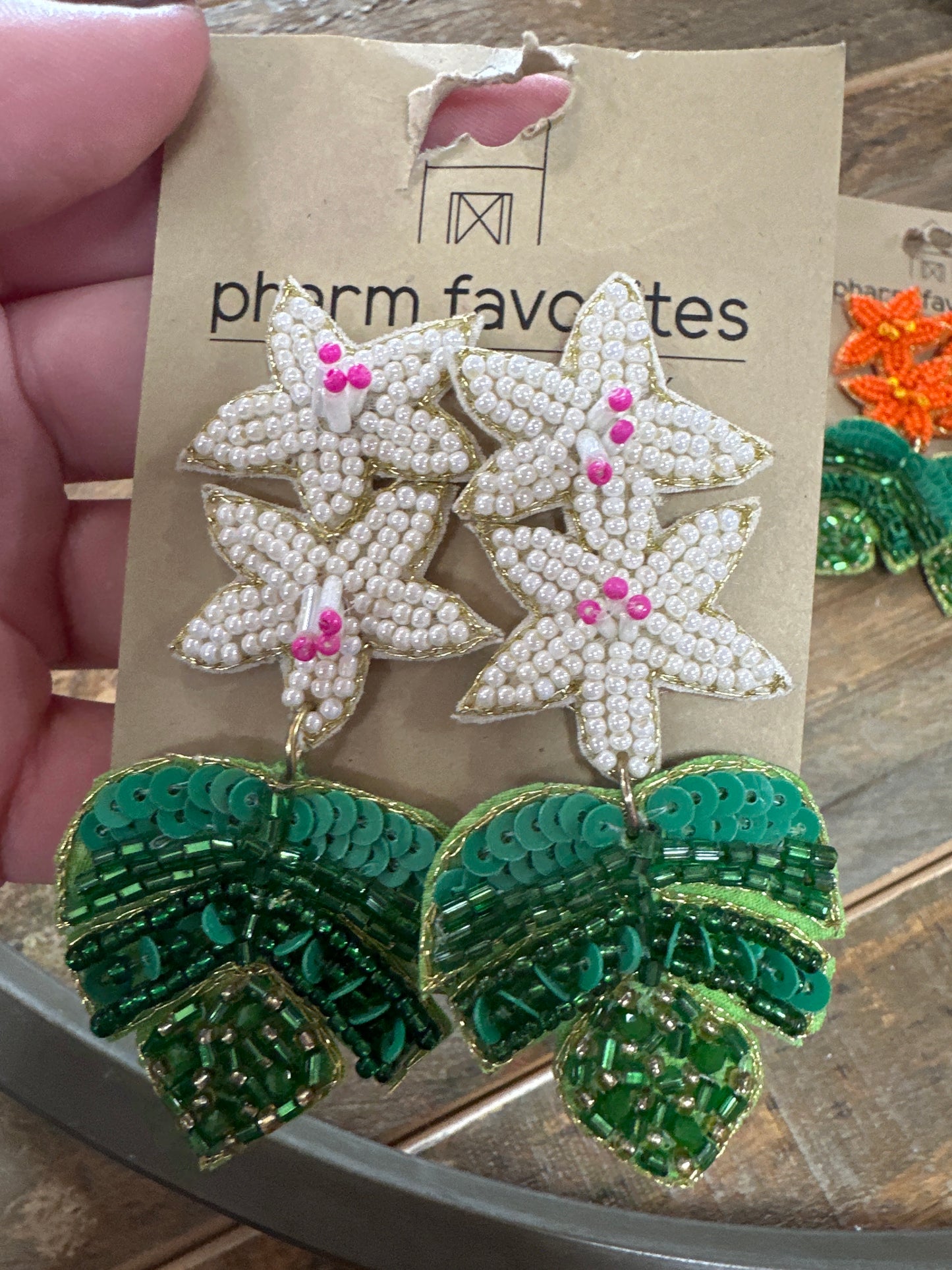 FELIX FLOWER & PALM EARRINGS