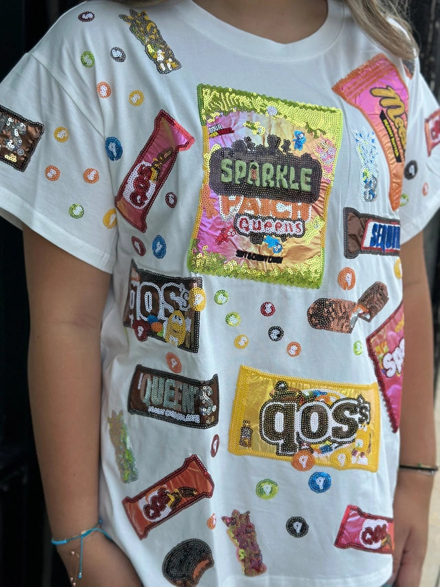 WHITE QUEEN OF CANDY TEE