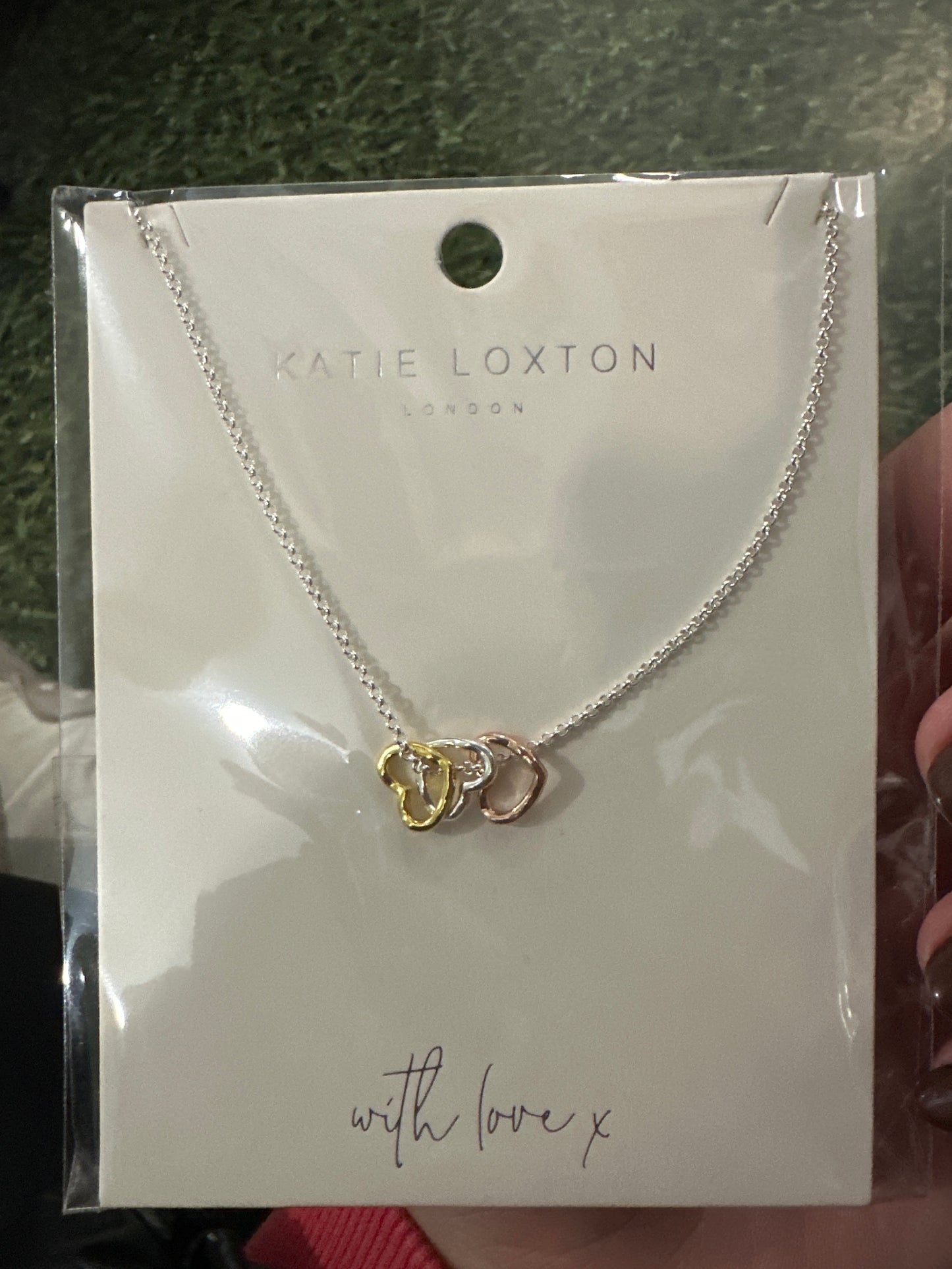 THREE HEART NECKLACE SILVER