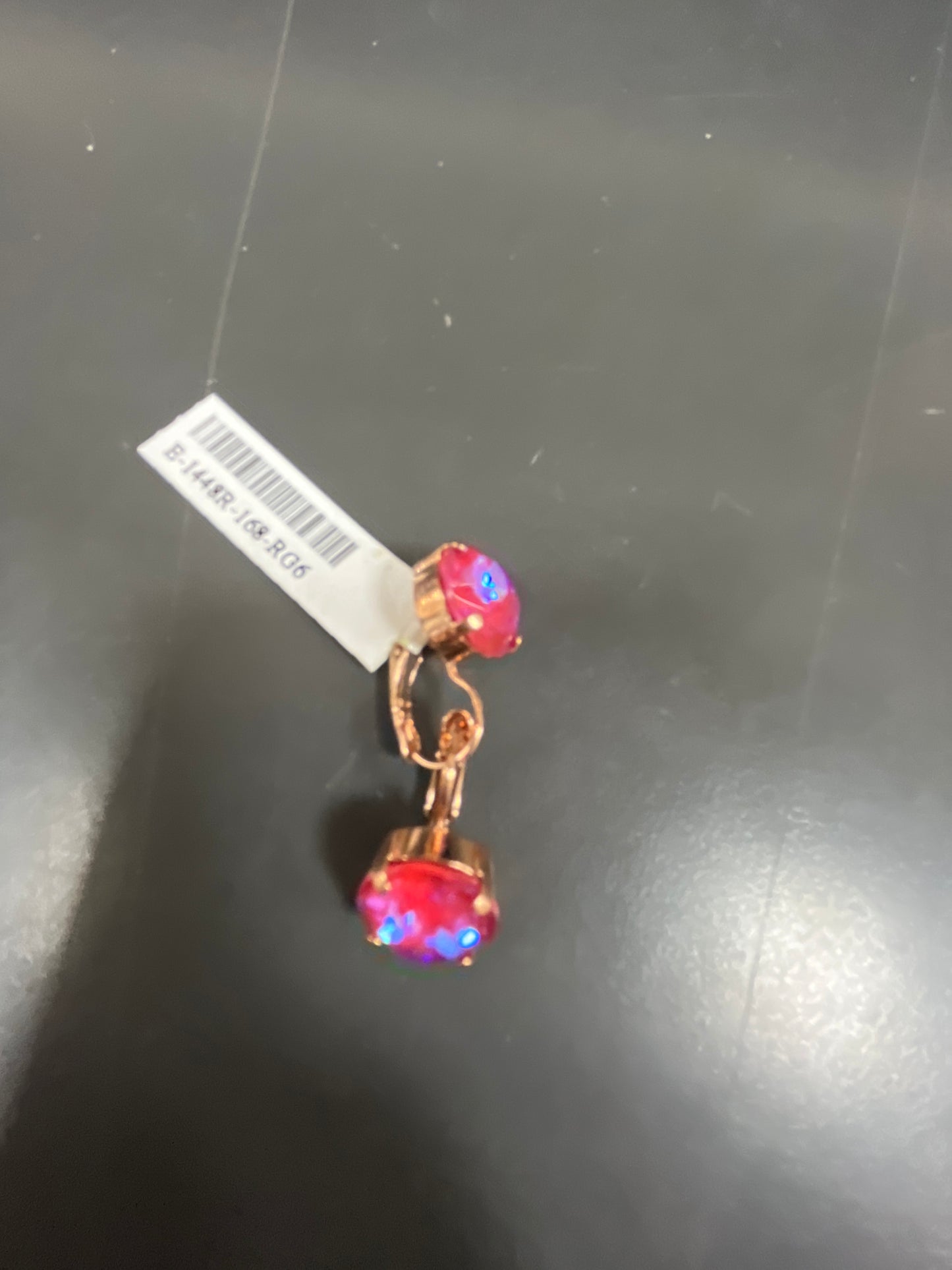 MARIANA - EARRINGS - ROSE GOLD - PINK IRIDESCENT STONES