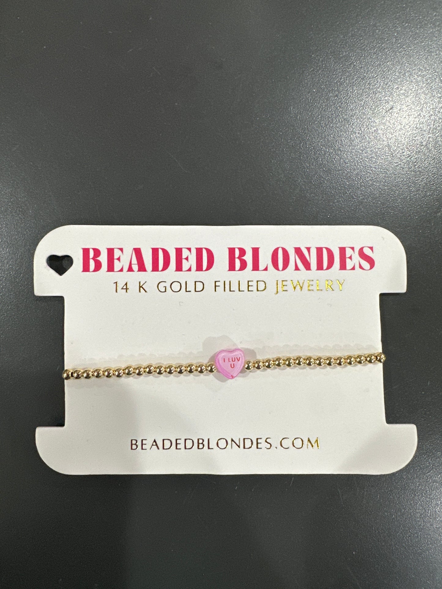 I LUV U BEADED BRACELET