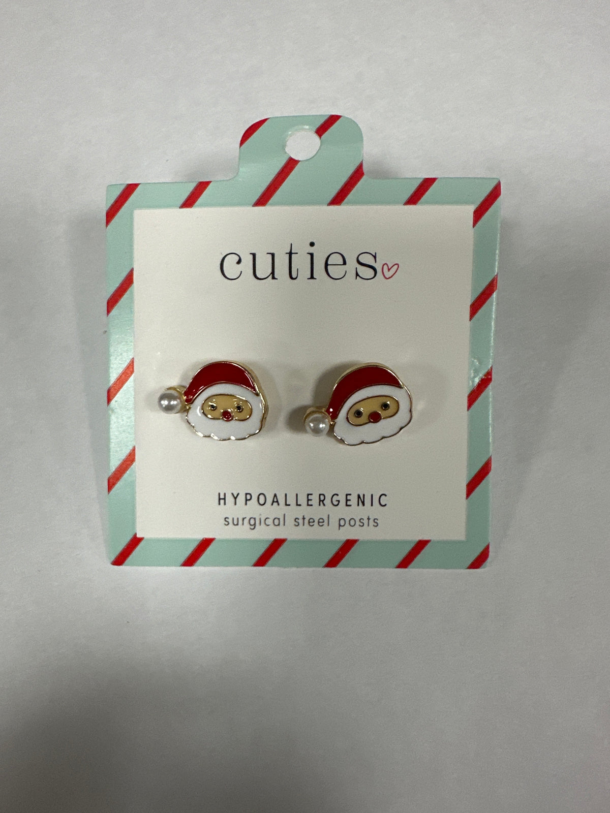 JOLLY SANTA WITH PEARL EARRINGS