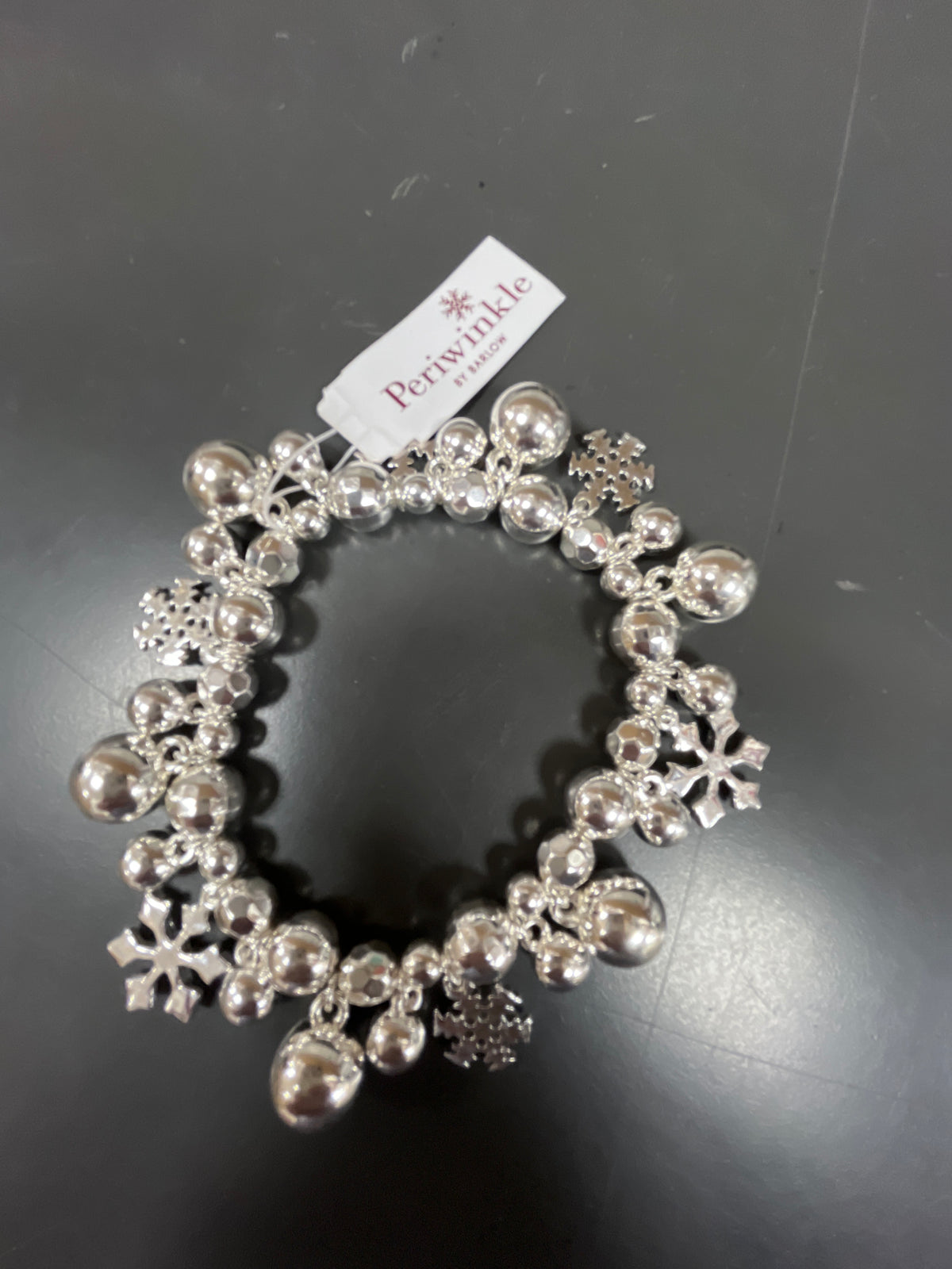 SILVER SNOWFLAKES WITH CRYSTALS BRACELET