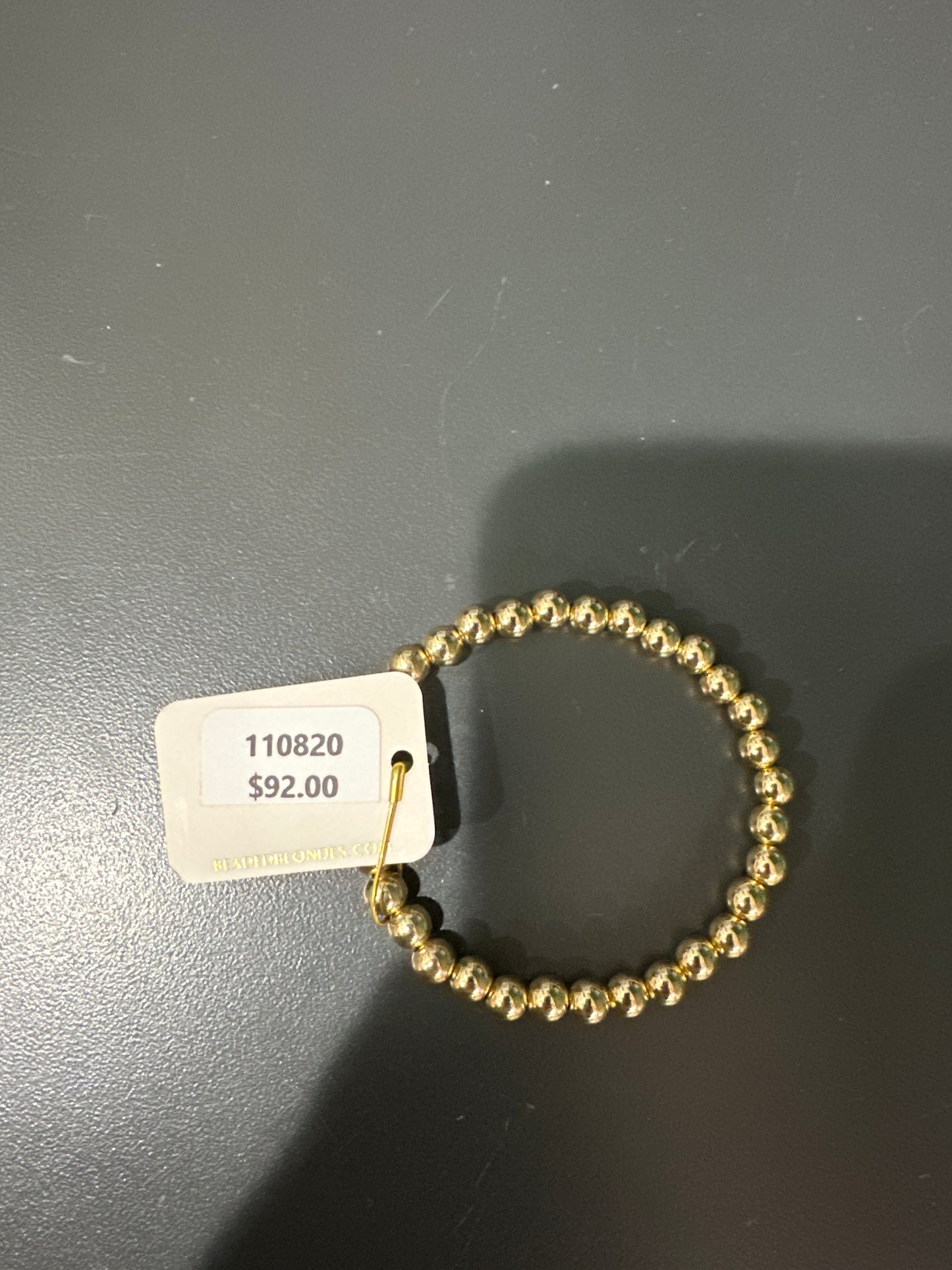 6MM GOLD BEADED BRACELET