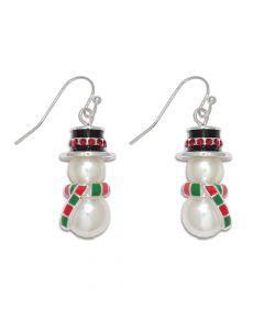 SNOWMAN WITH SCARF EARRINGS