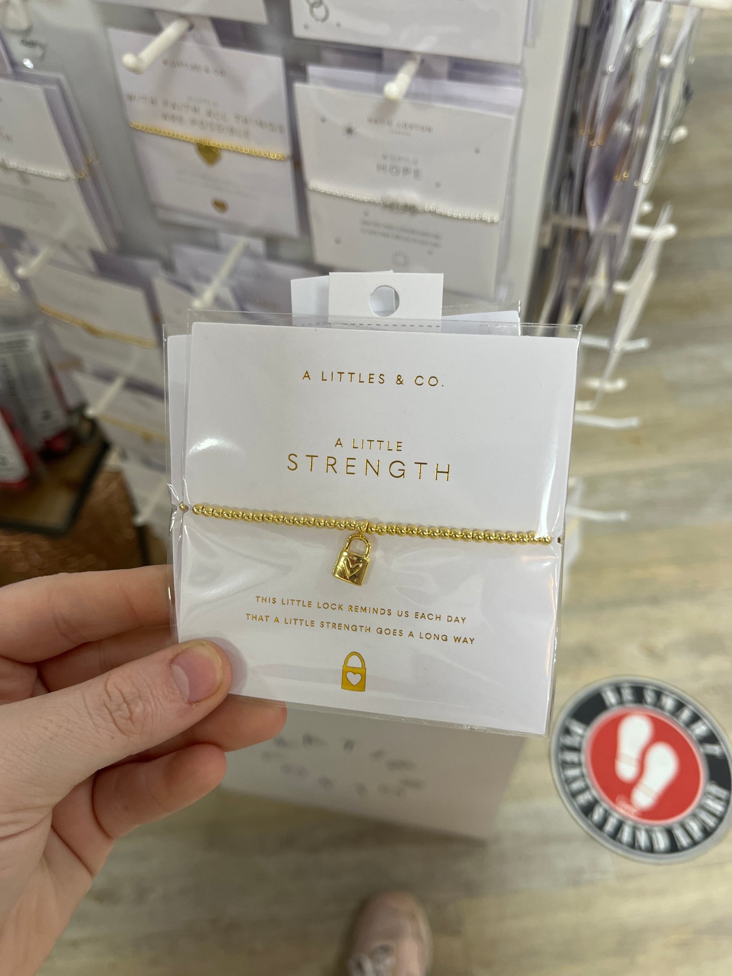 A LITTLE "STRENGTH" BRACELET - GOLD