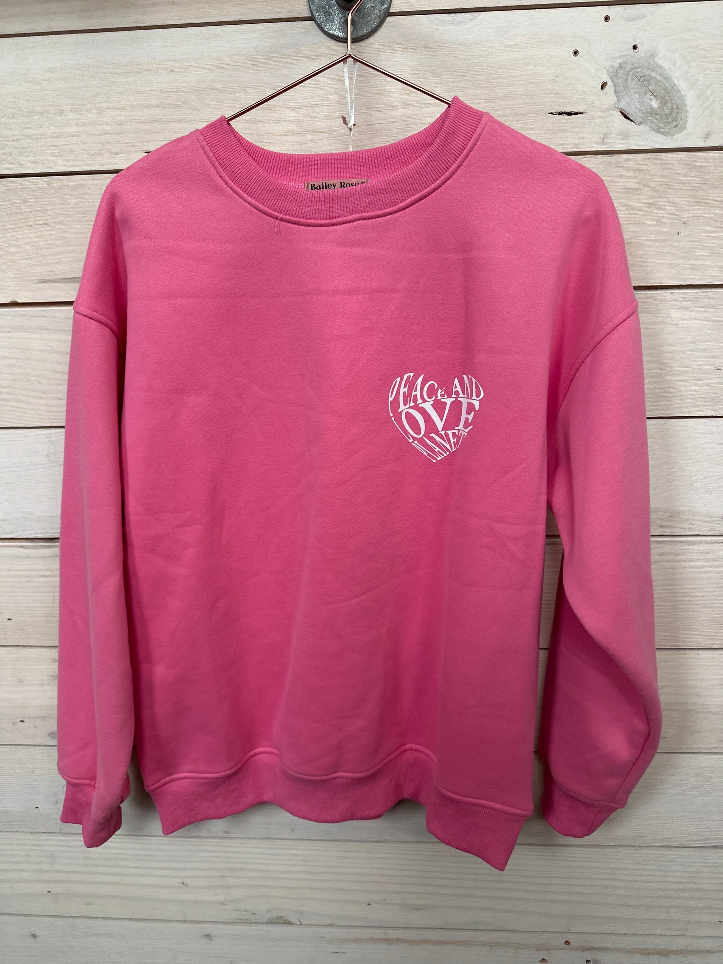PEACE AND LOVE CREWNECK SWEATSHIRT