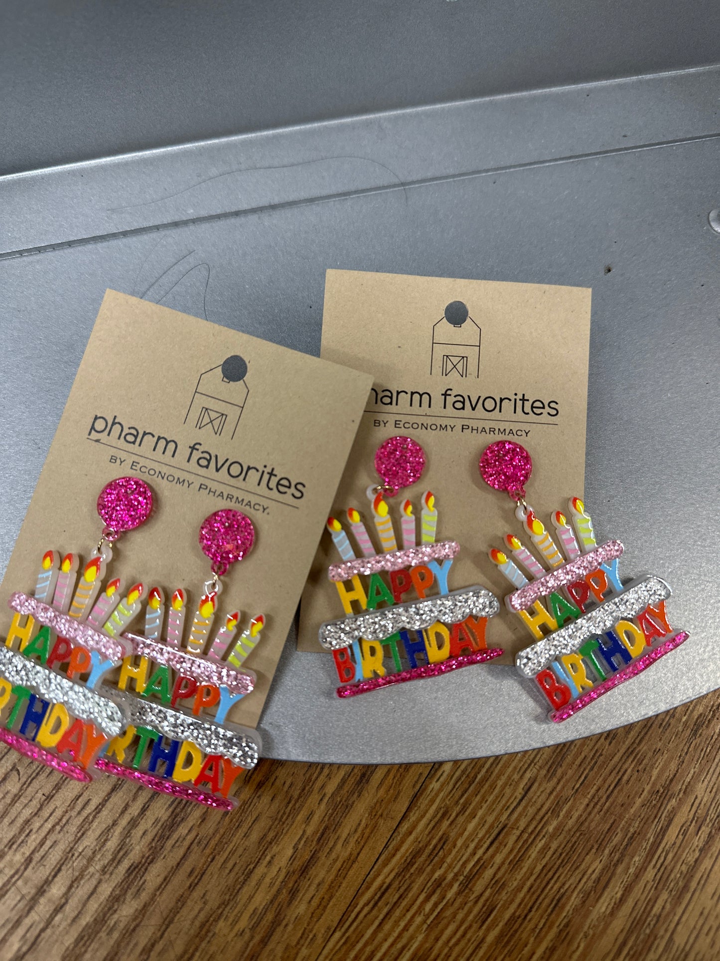 HAPPY BIRTHDAY STACKED EARRINGS