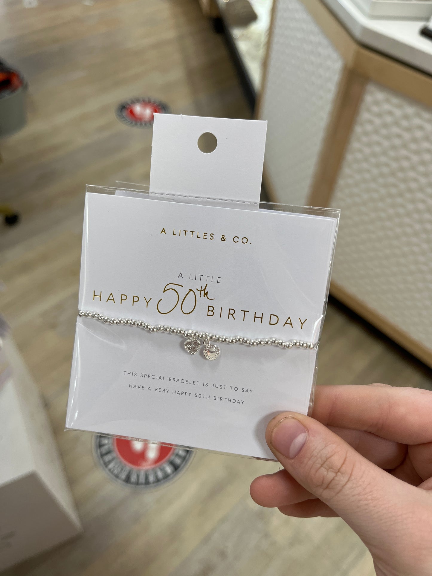 A LITTLE BRACELET - HAPPY 50TH BIRTHDAY - SLVR