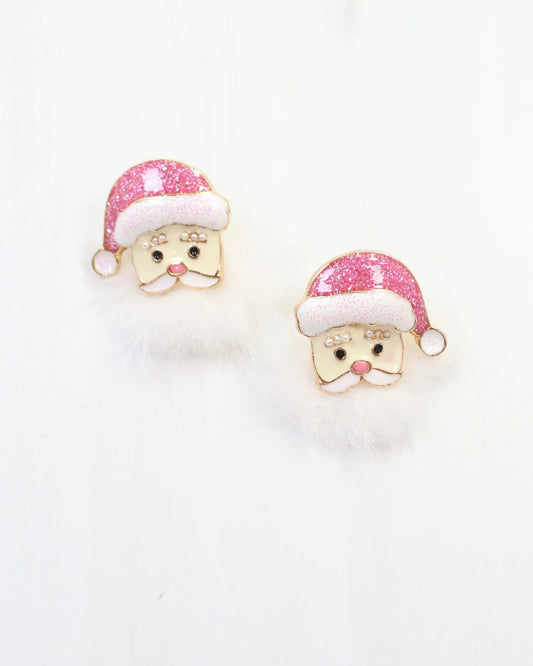 FUZZY SANTA EARRING