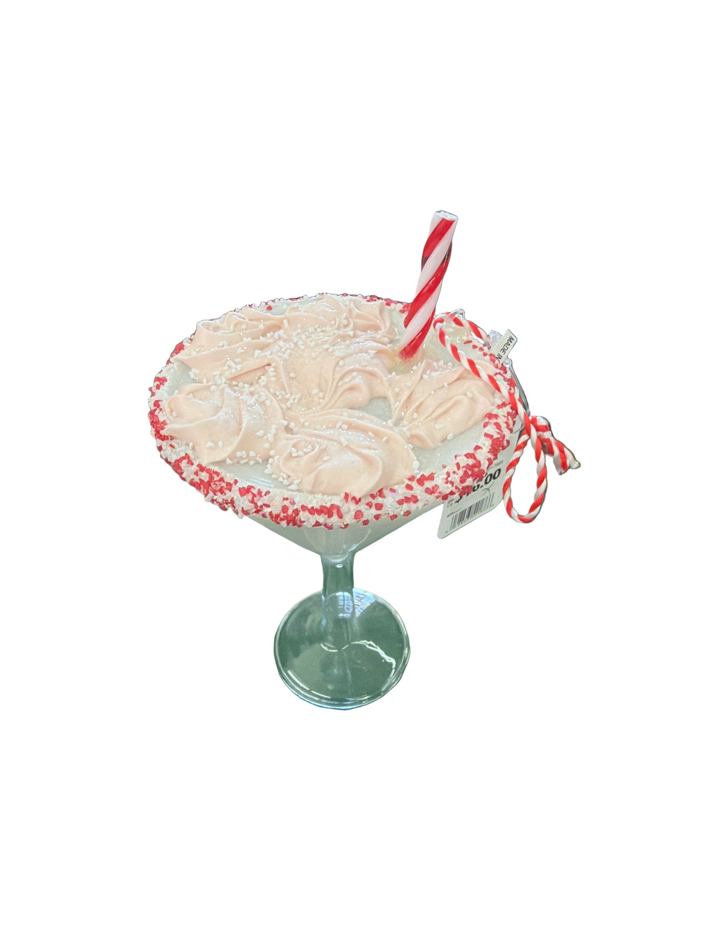 RAZ ORNAMENT-PEPPERMINT MARTINI