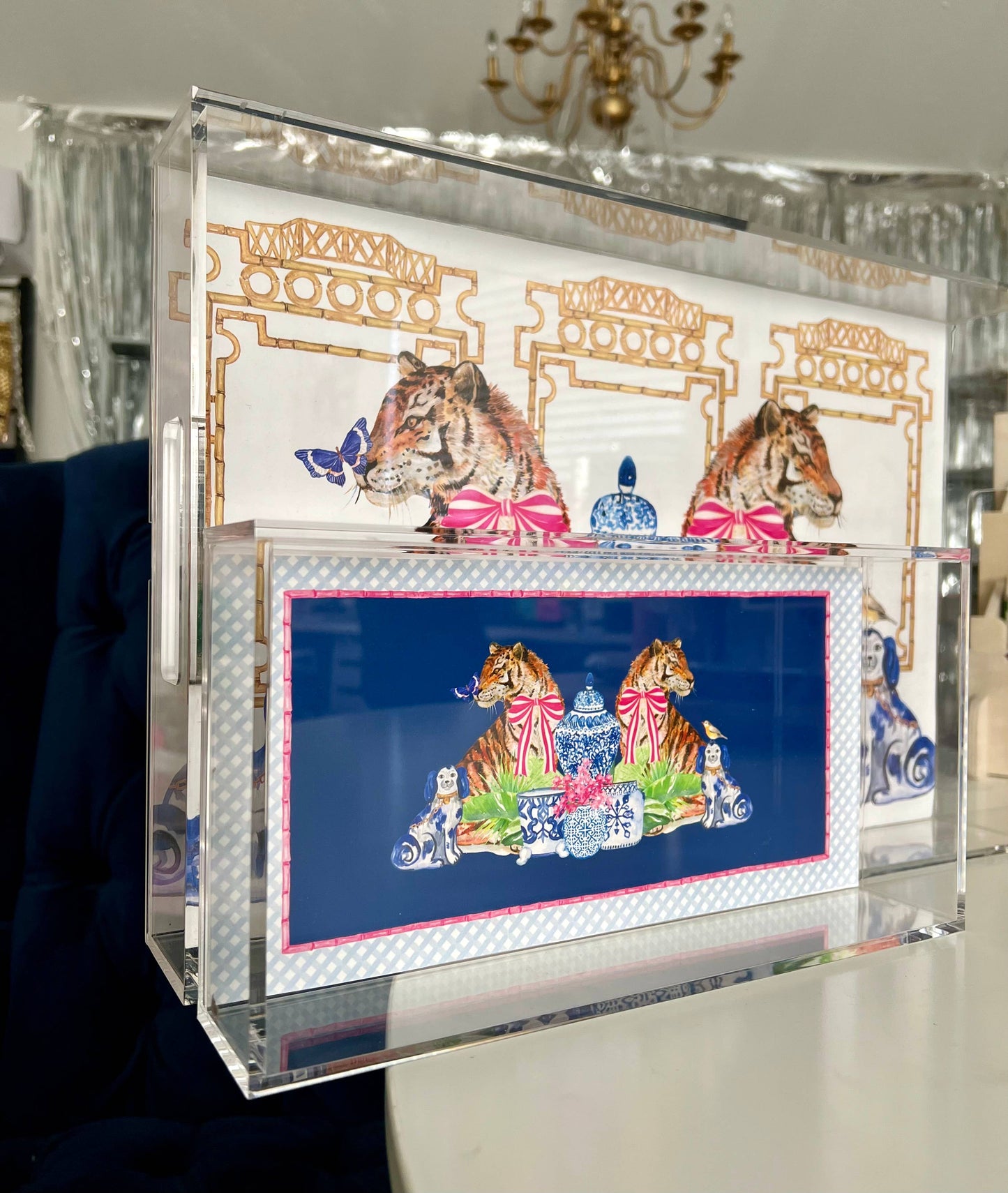 CHINOISERIE trinket tray insert set of 5