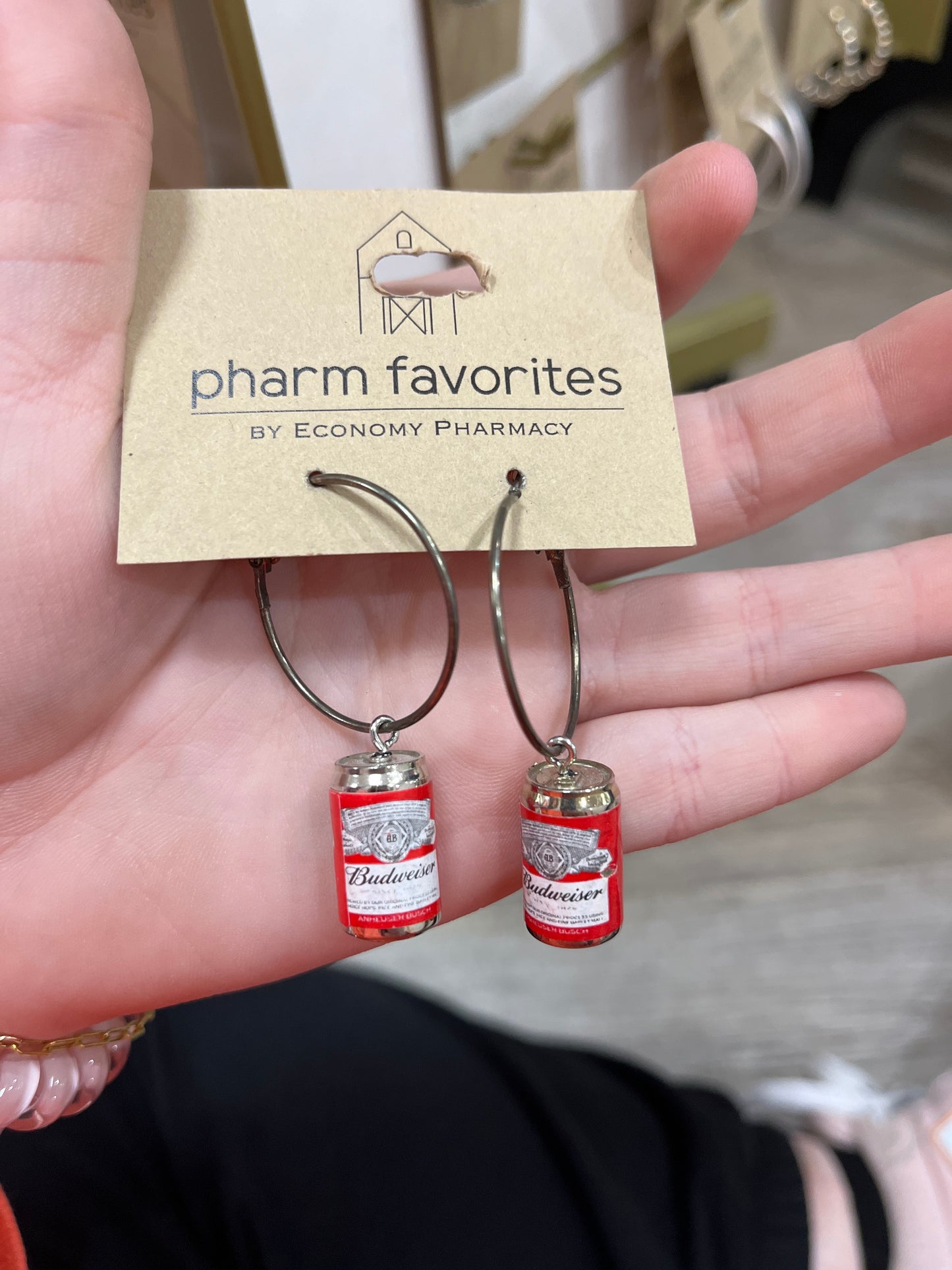 HOOP W/BEER CAN EARRINGS