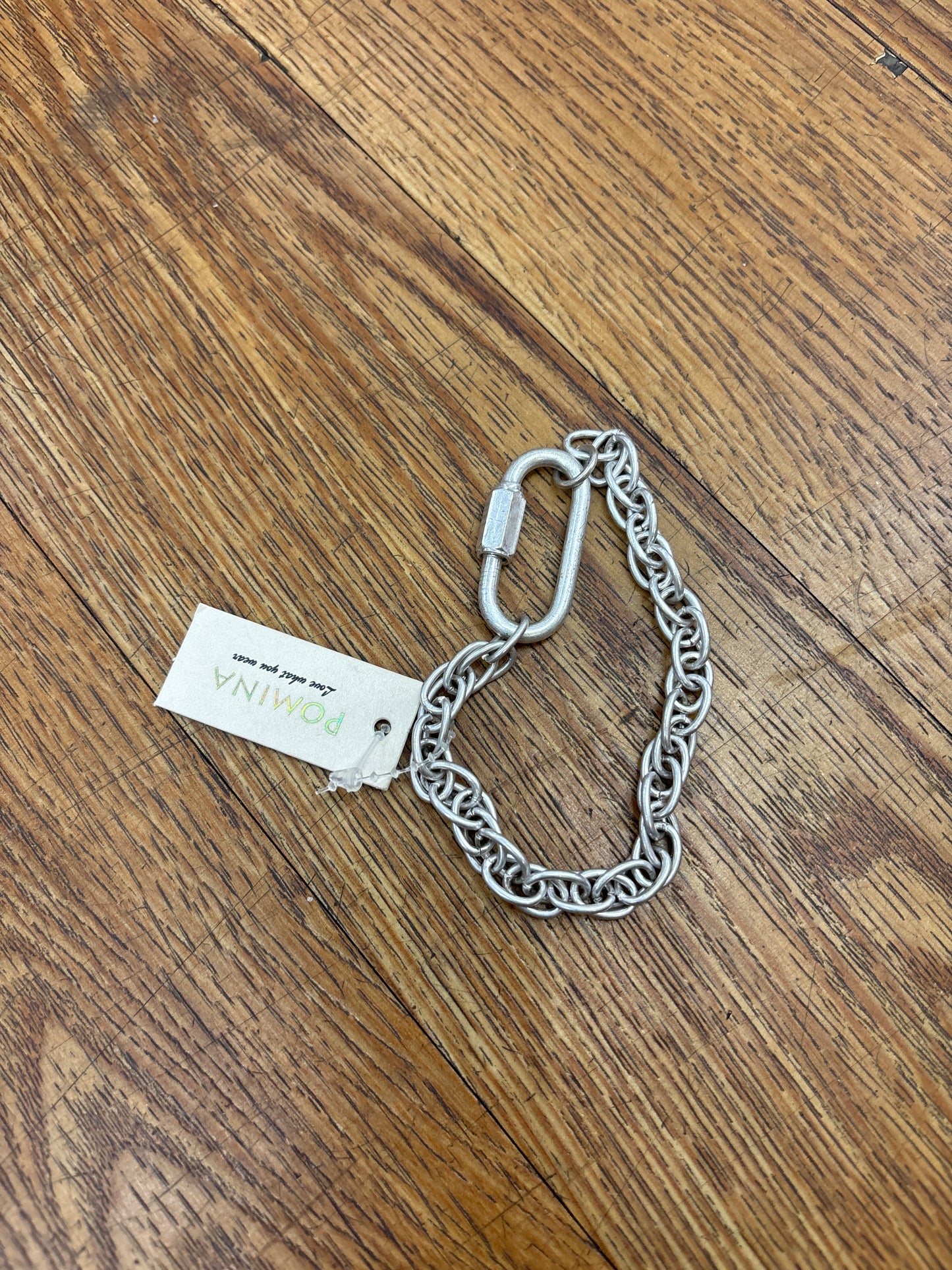 SILVER CHAIN LINK CLASP BRACELET