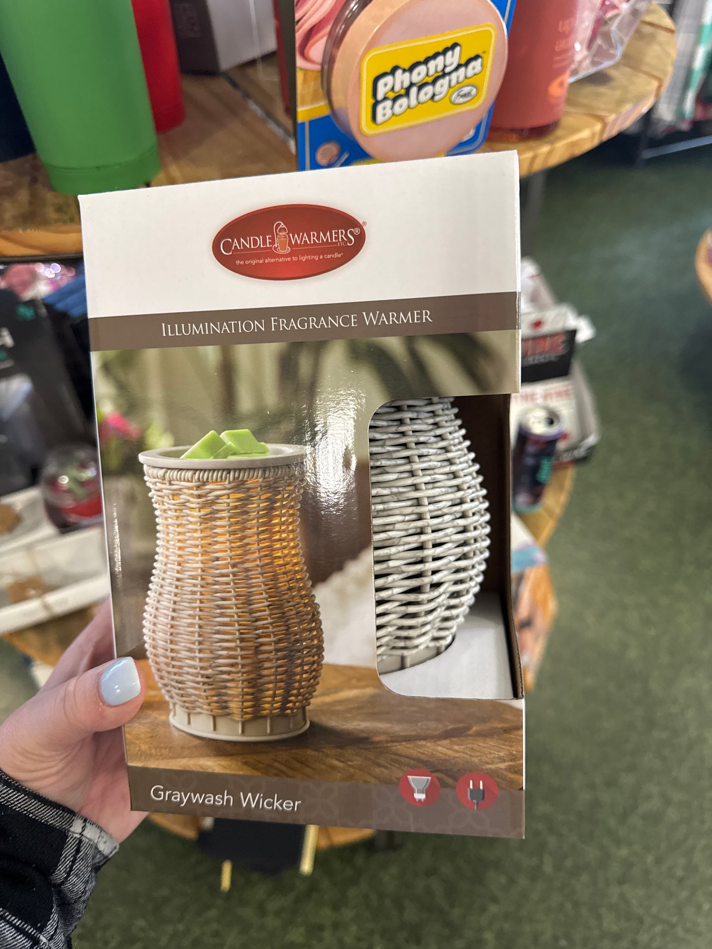 FRAGRANCE WARMER - GRAYWASH WICKER - Pharm Favorites by Economy Pharmacy