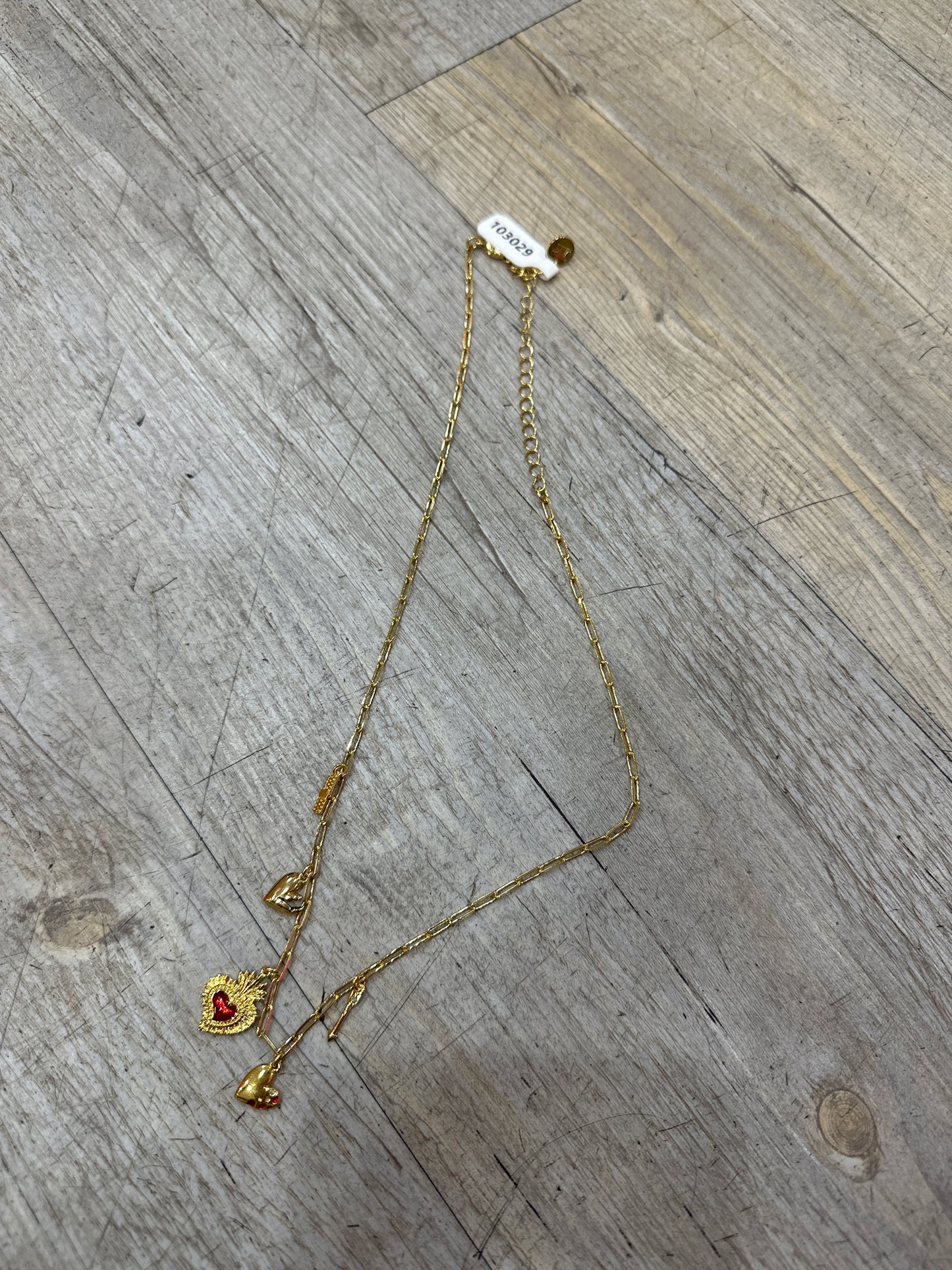 FORTUNE AND FRAME HEART NECKLACE