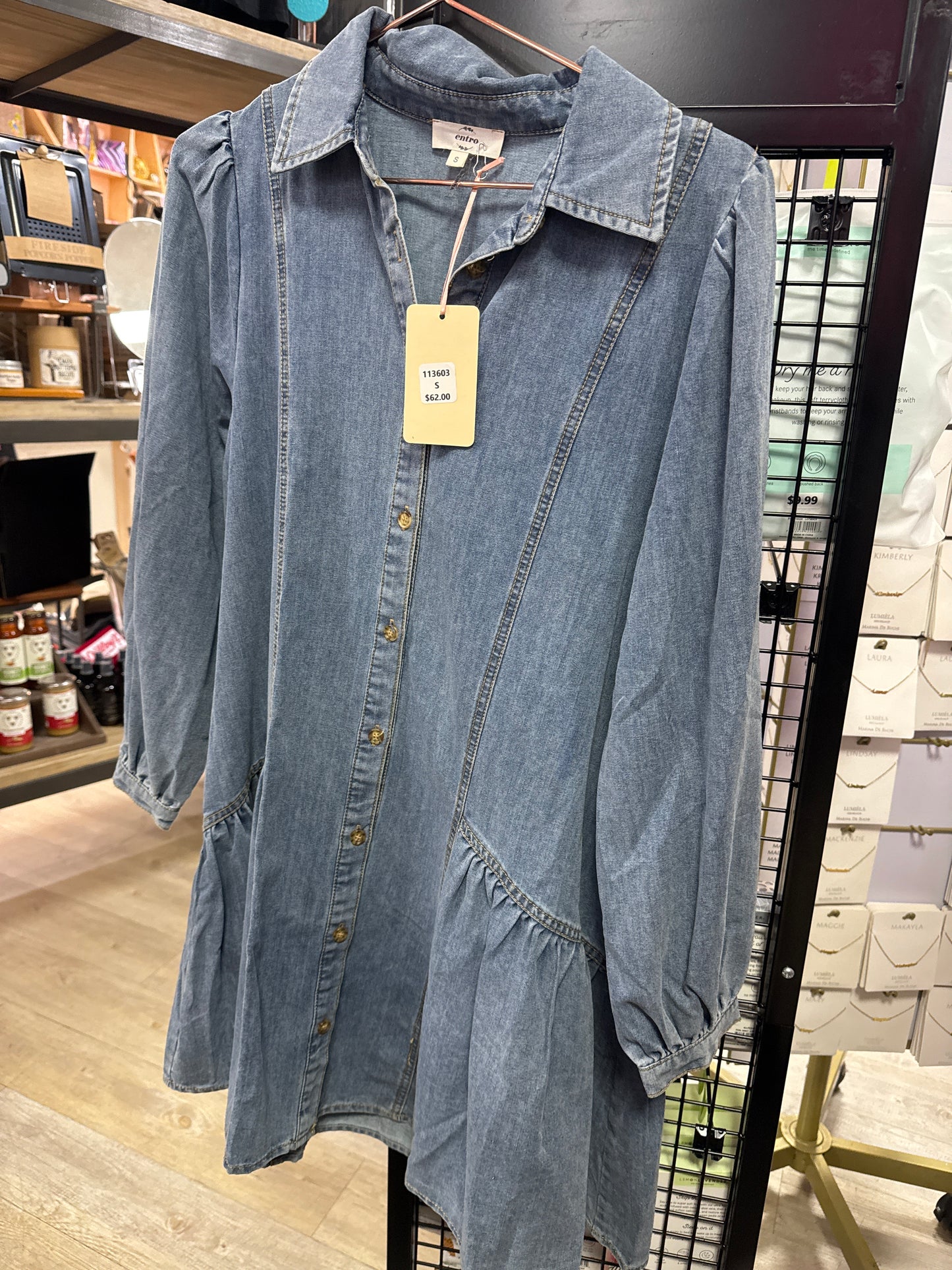 LIGHT DENIM BLUE BUTTON DOWN DRESS