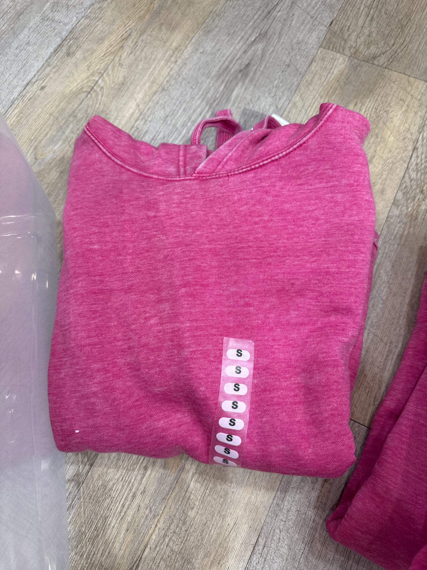 MARINE SIDE SPLIT HOODIE - RASPBERRY