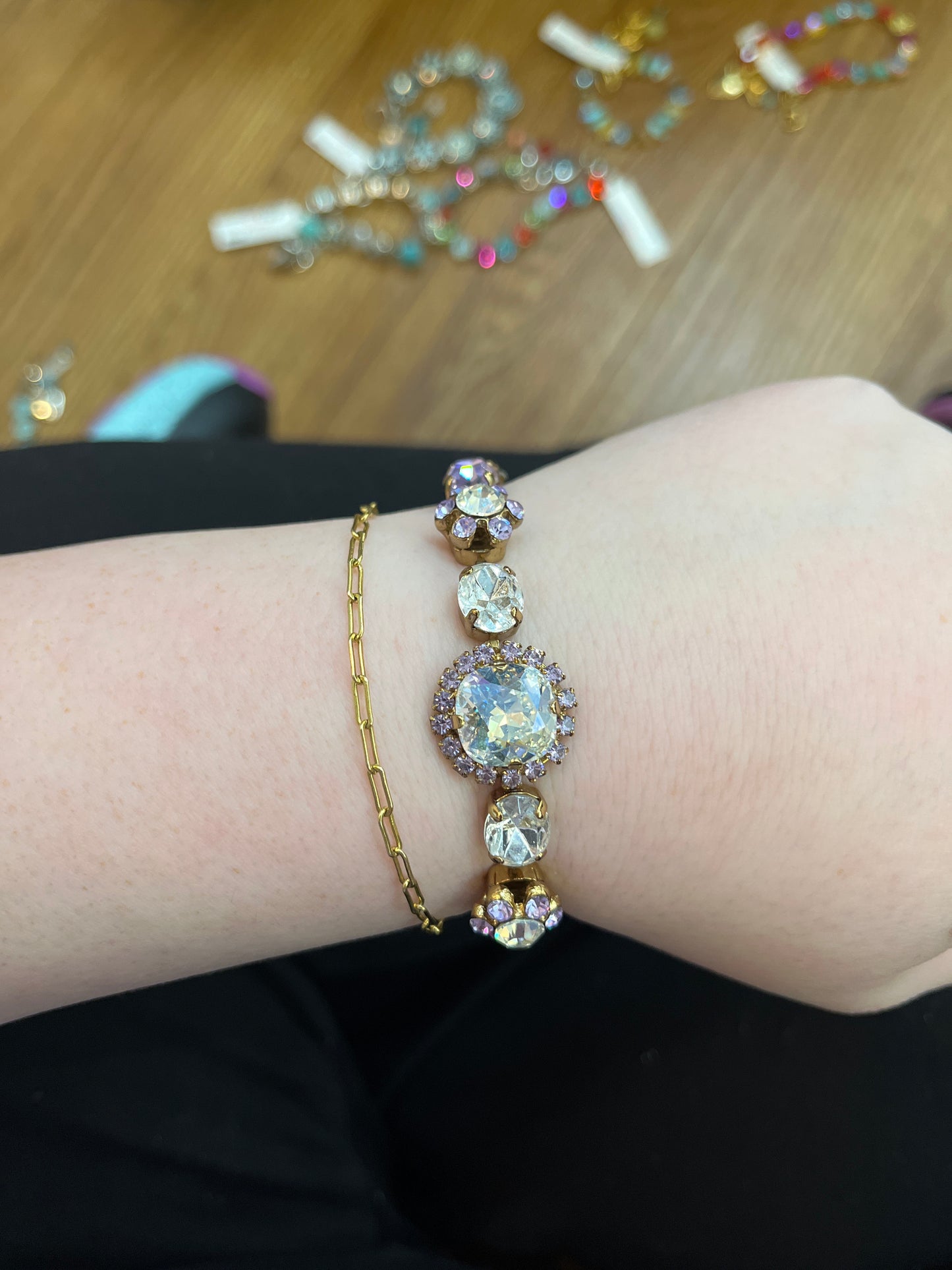 YG LVNDR & CLEAR FLWR BRCLT