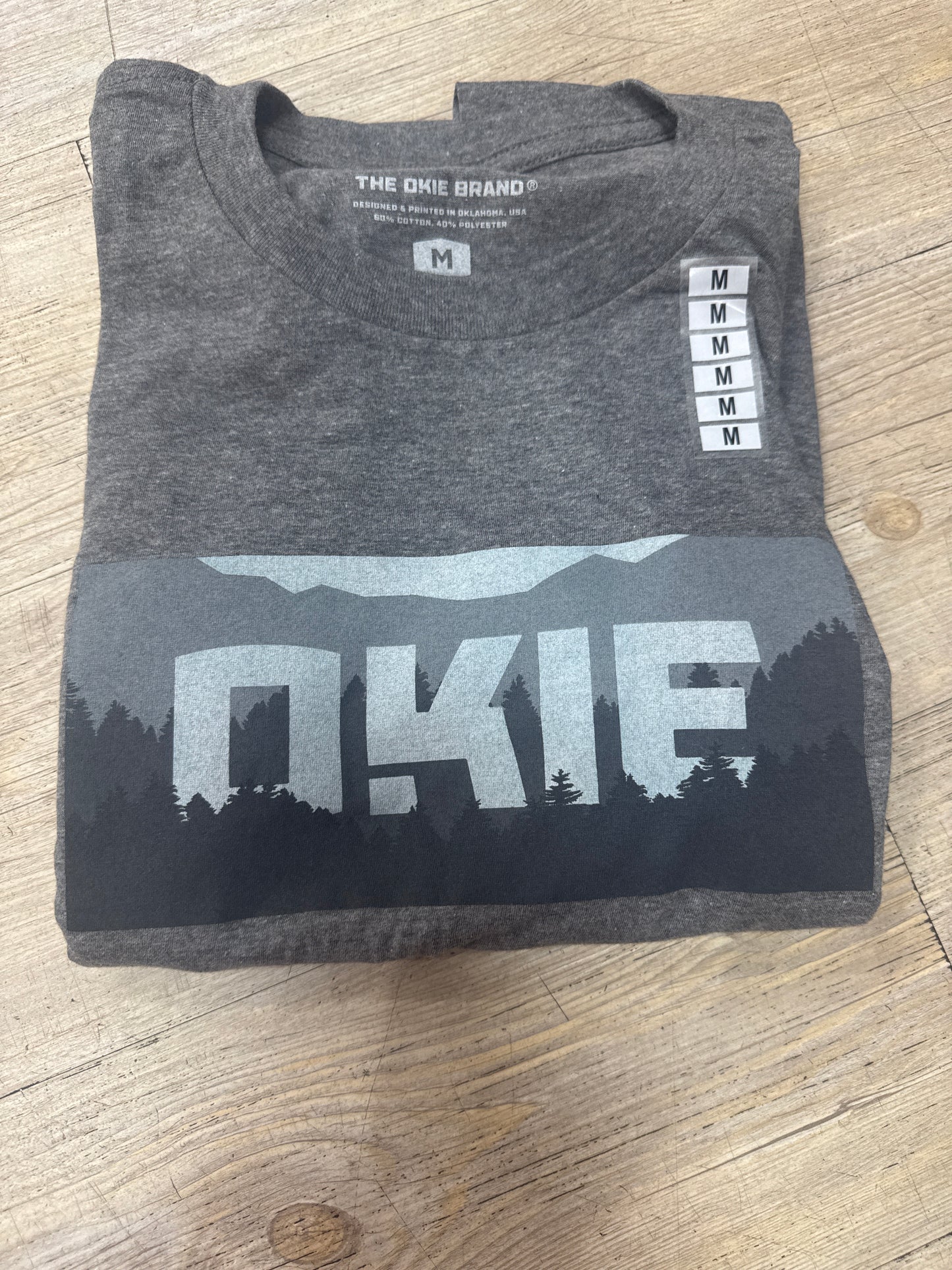 GREY OKIE SCAPE LONG SLEEVE TEE - M