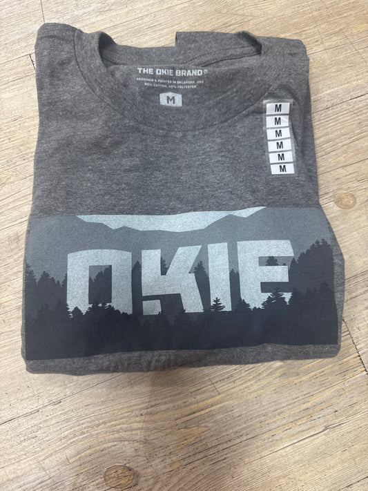 GREY OKIE SCAPE LONG SLEEVE TEE - M