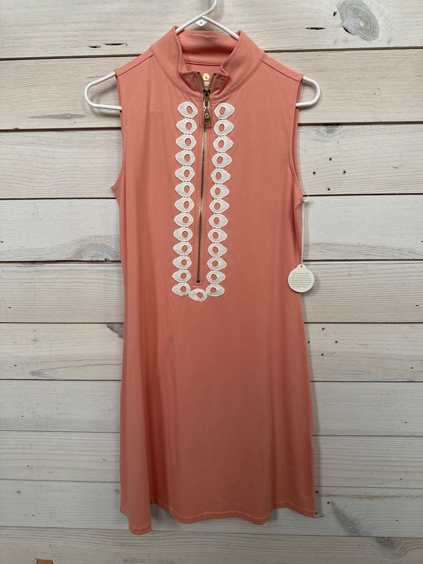 SERENA HALF ZIP DRESS CORAL PINK