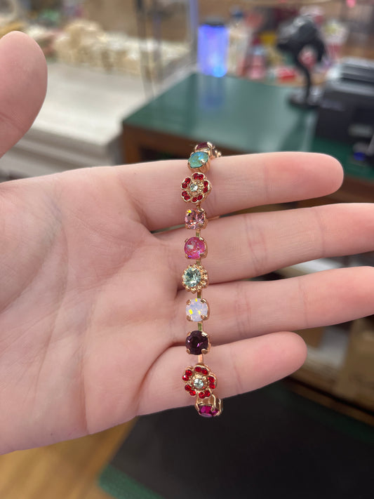 RG SM BRCLT - FLWRS, PNK, PRPL, BLUE, & RED STONES