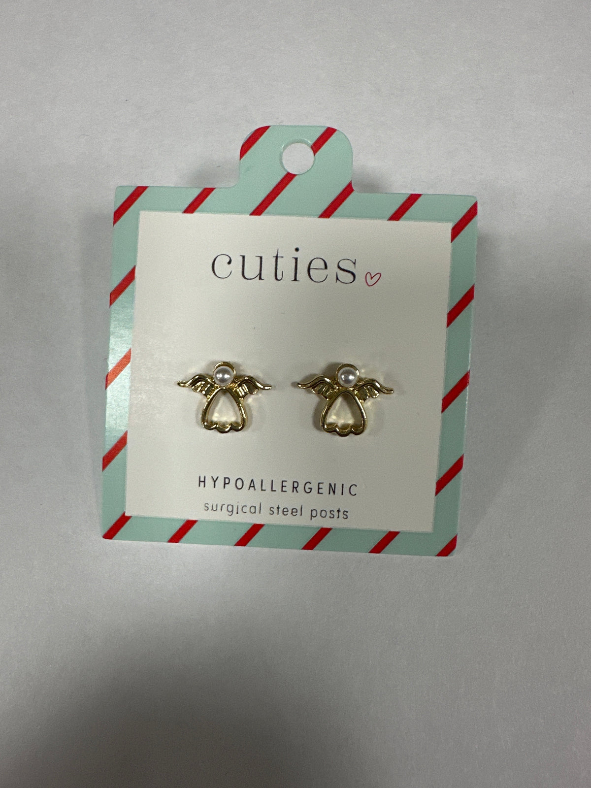 GOLD ANGELS WITH PEARLS EARRINGS