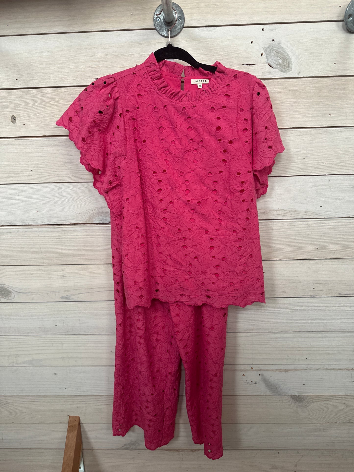 PINK FLORAL 2PC PANT SET