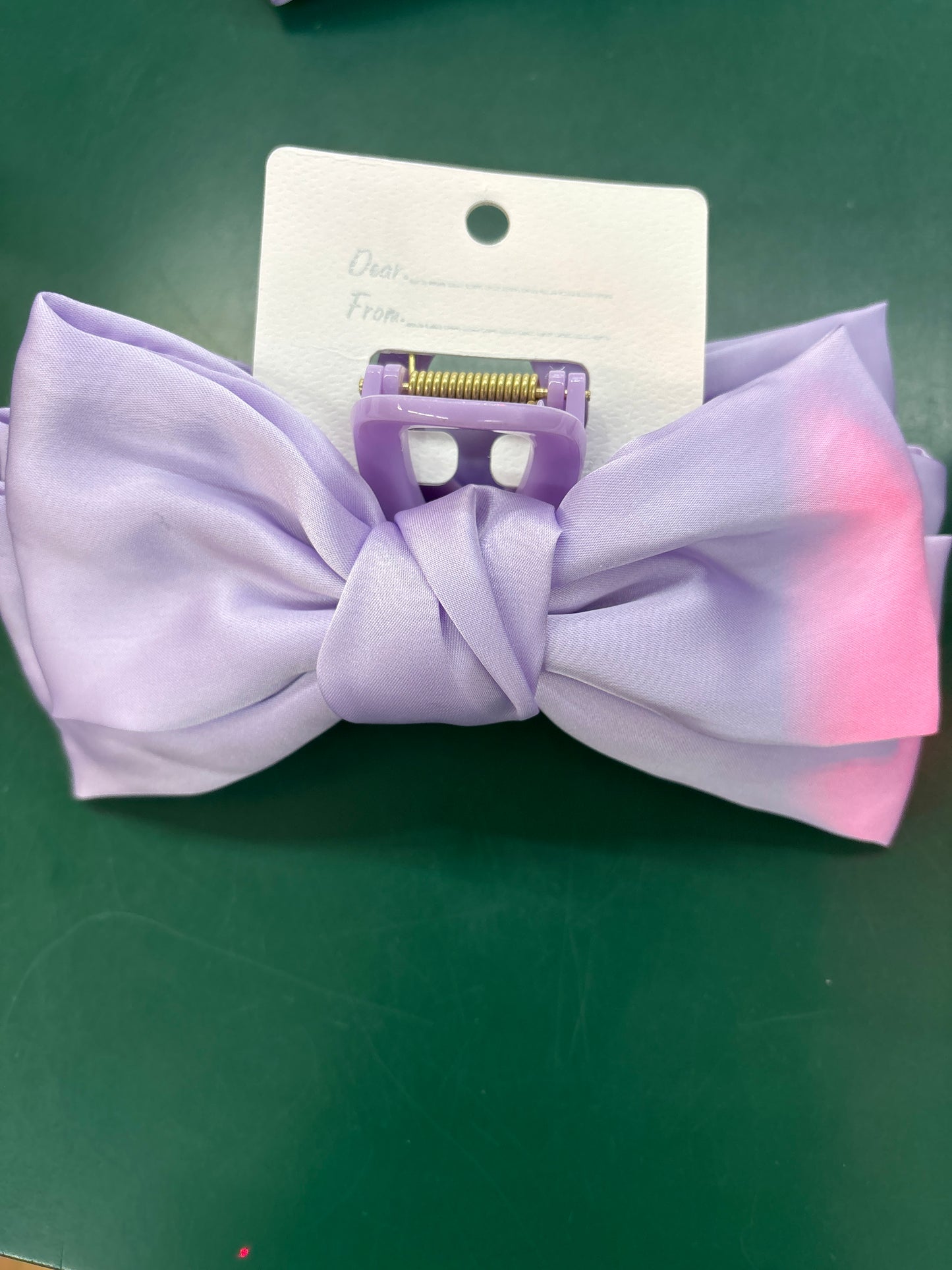 CLAW CLIP W/BOW - LAVENDER