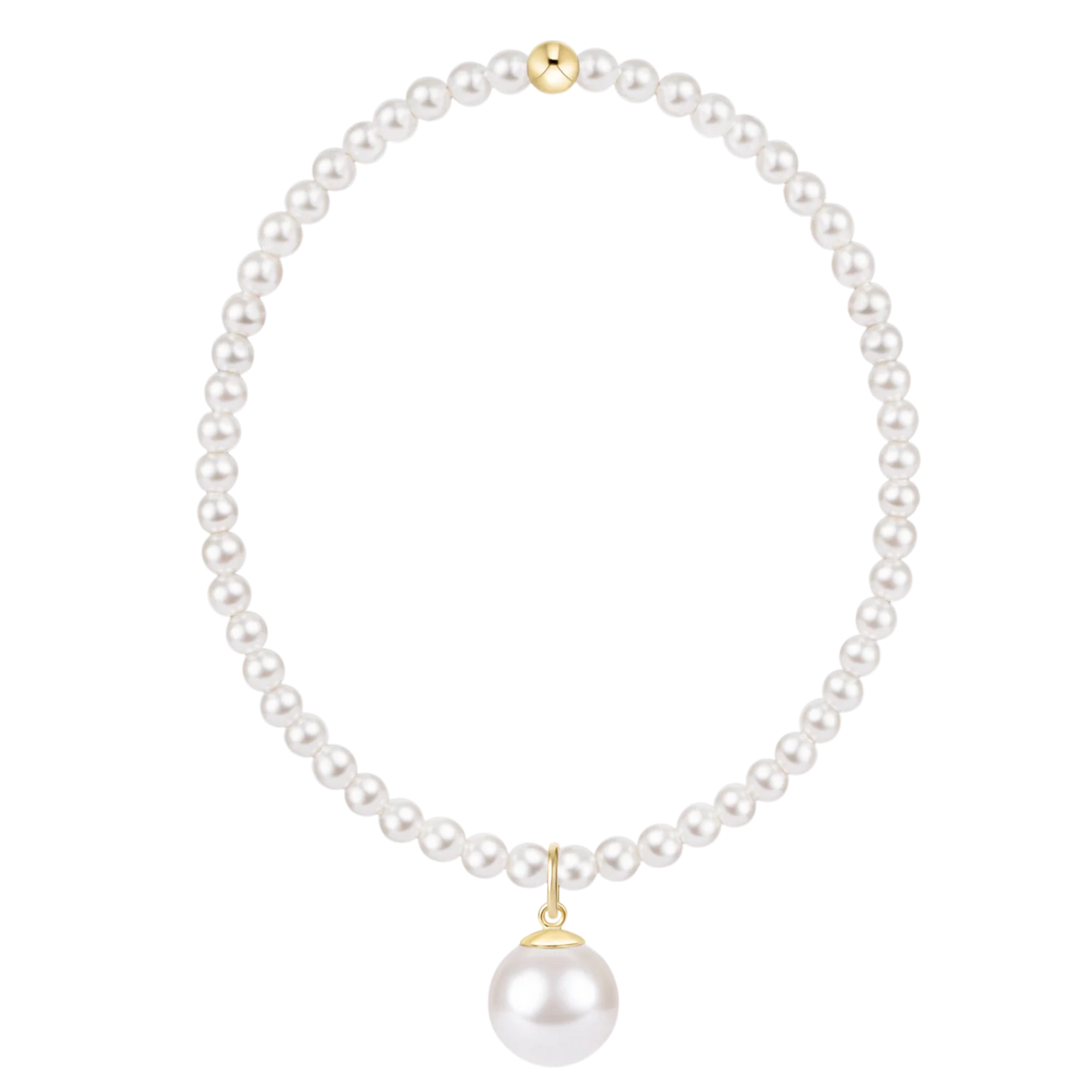 CLASSIC PEARL 3MM BRACELET - CLASSIC PEARL 10MM CHARM