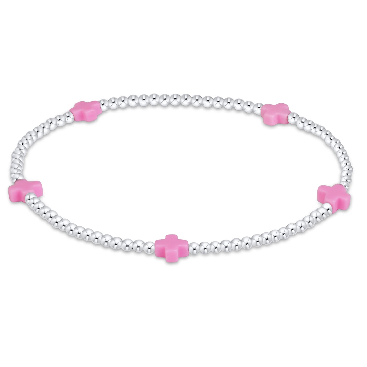 SIGNATURE CROSS SMALL 2MM STERLING BRACELET