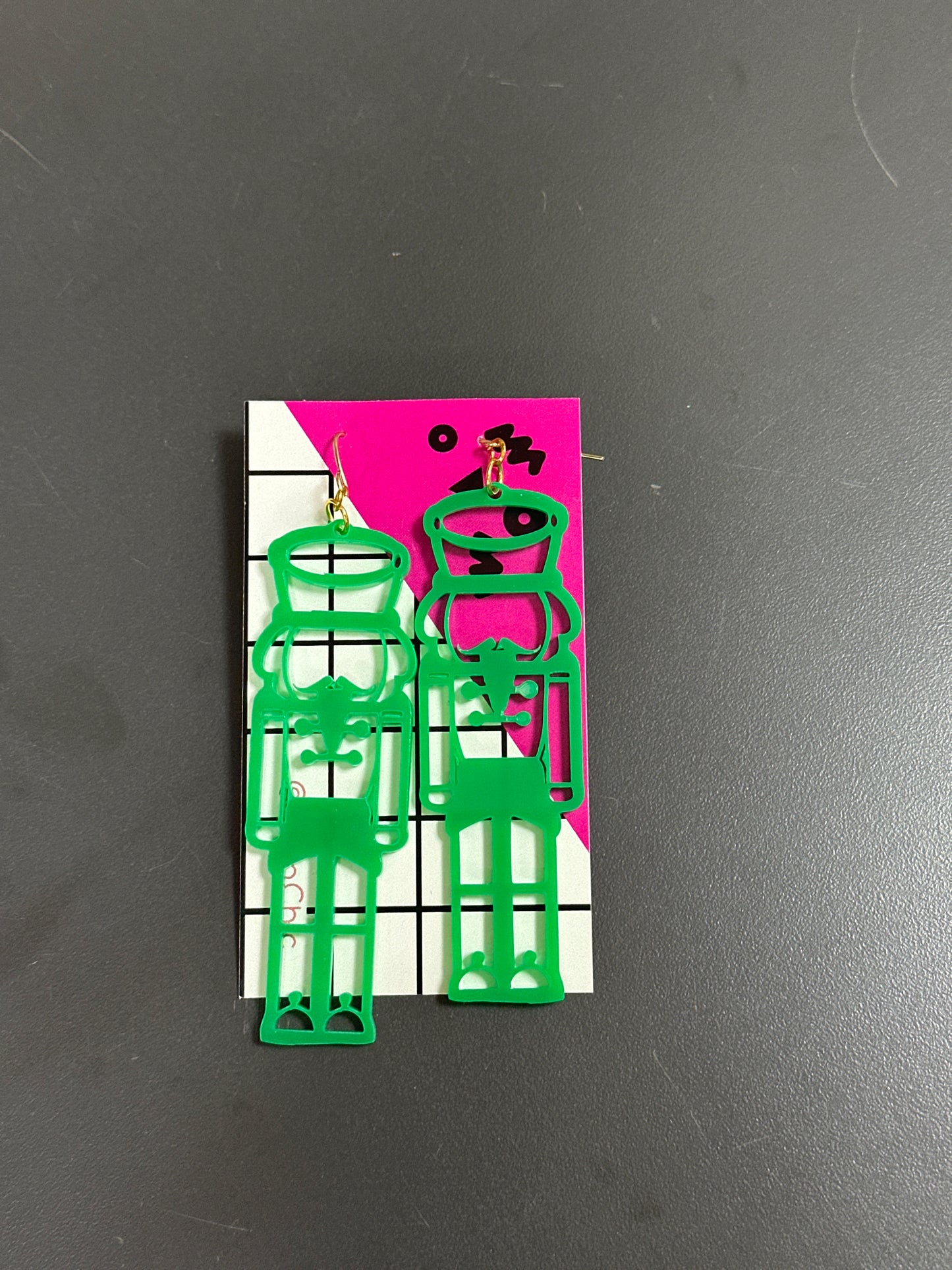 ACRYLIC NUTCRACKER EARRINGS
