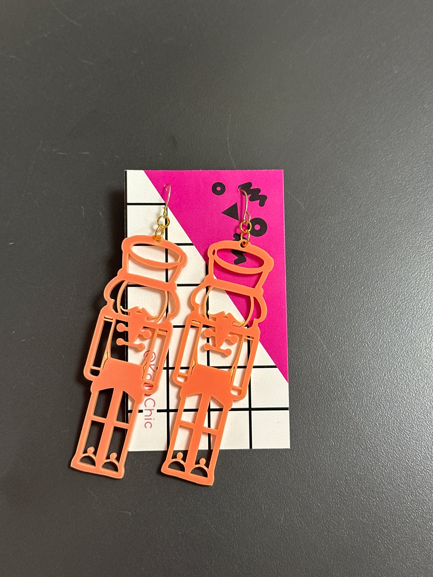 ACRYLIC NUTCRACKER EARRINGS