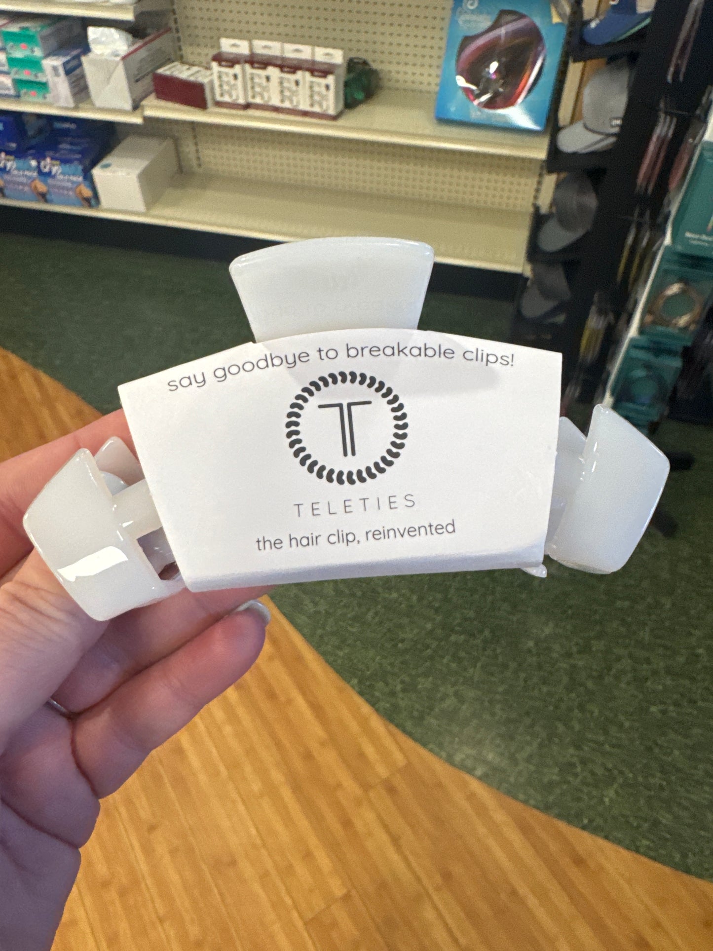 TELETIES HAIR CLIP - LARGE - COCONUT WHITE