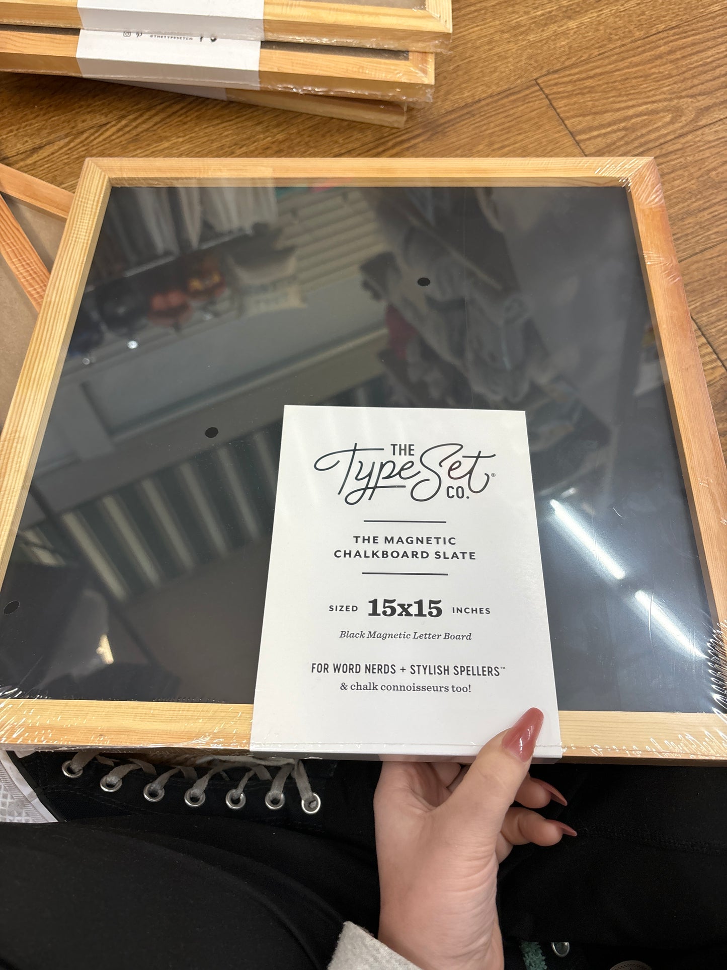 TYPE SET 15x15 CHALKBOARD SLATE - INKY BLACK