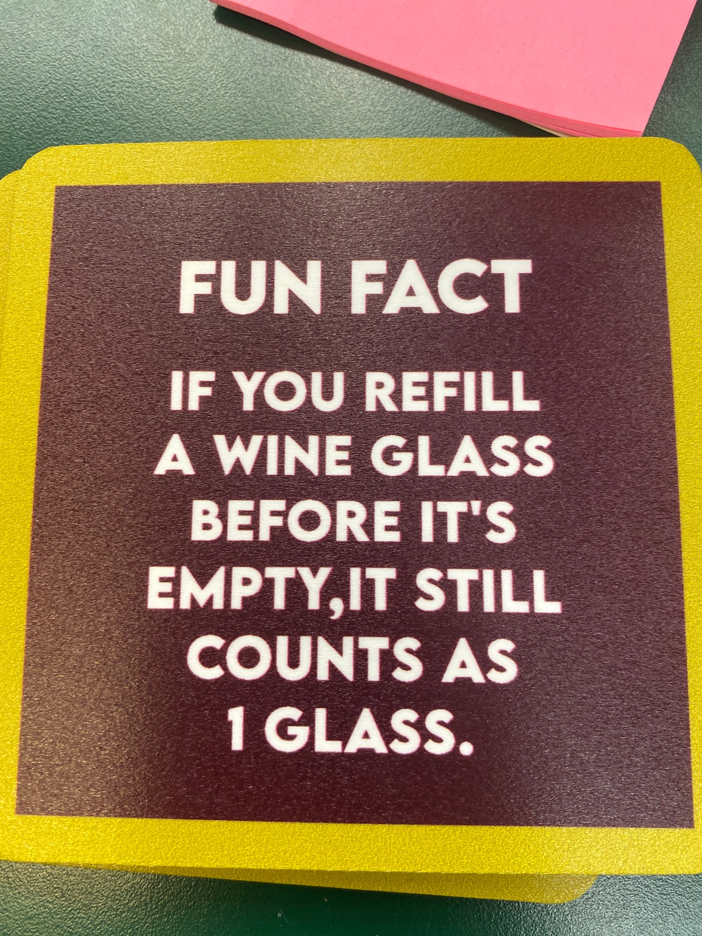 COASTER - 1 GLASS