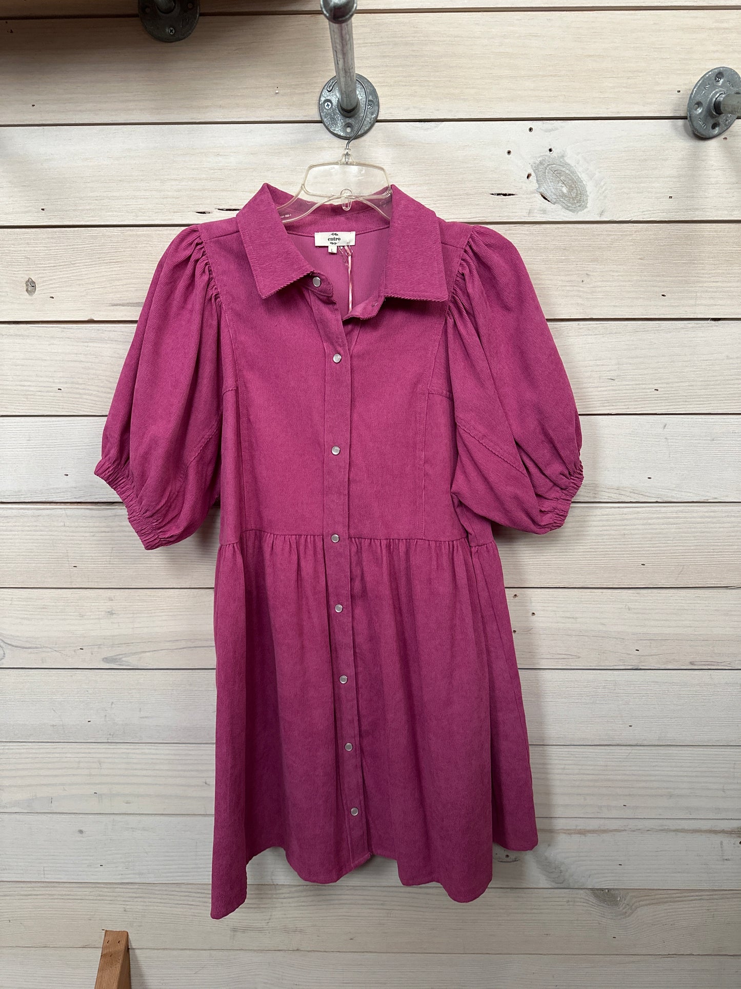 PUFF SLEEVE PURPLE DRESS