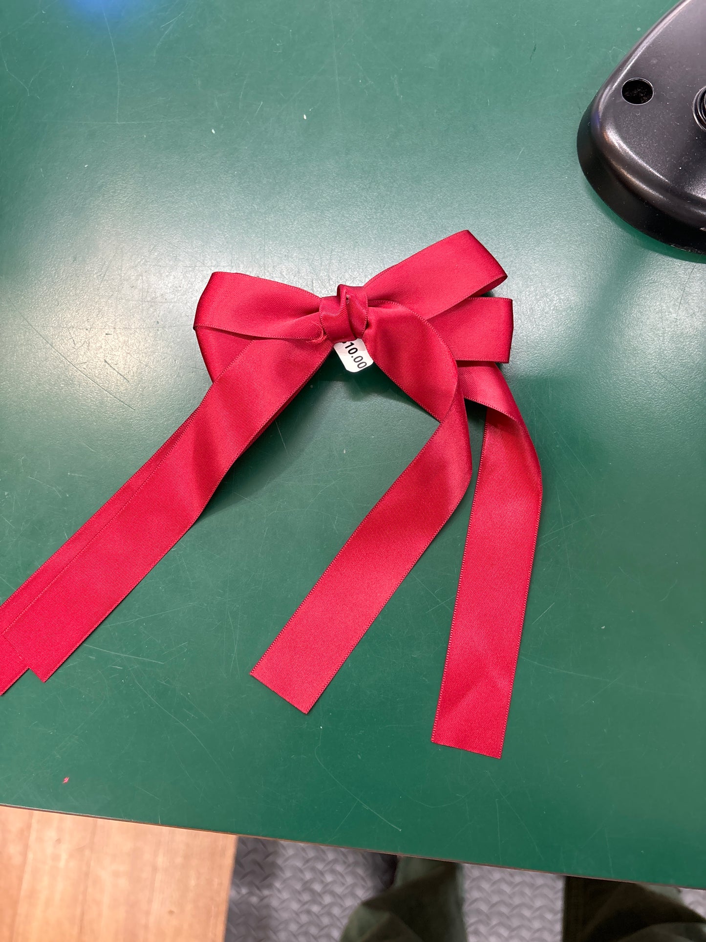 LAYERED SILK CLIP IN HAIR BOW - CRIMSON