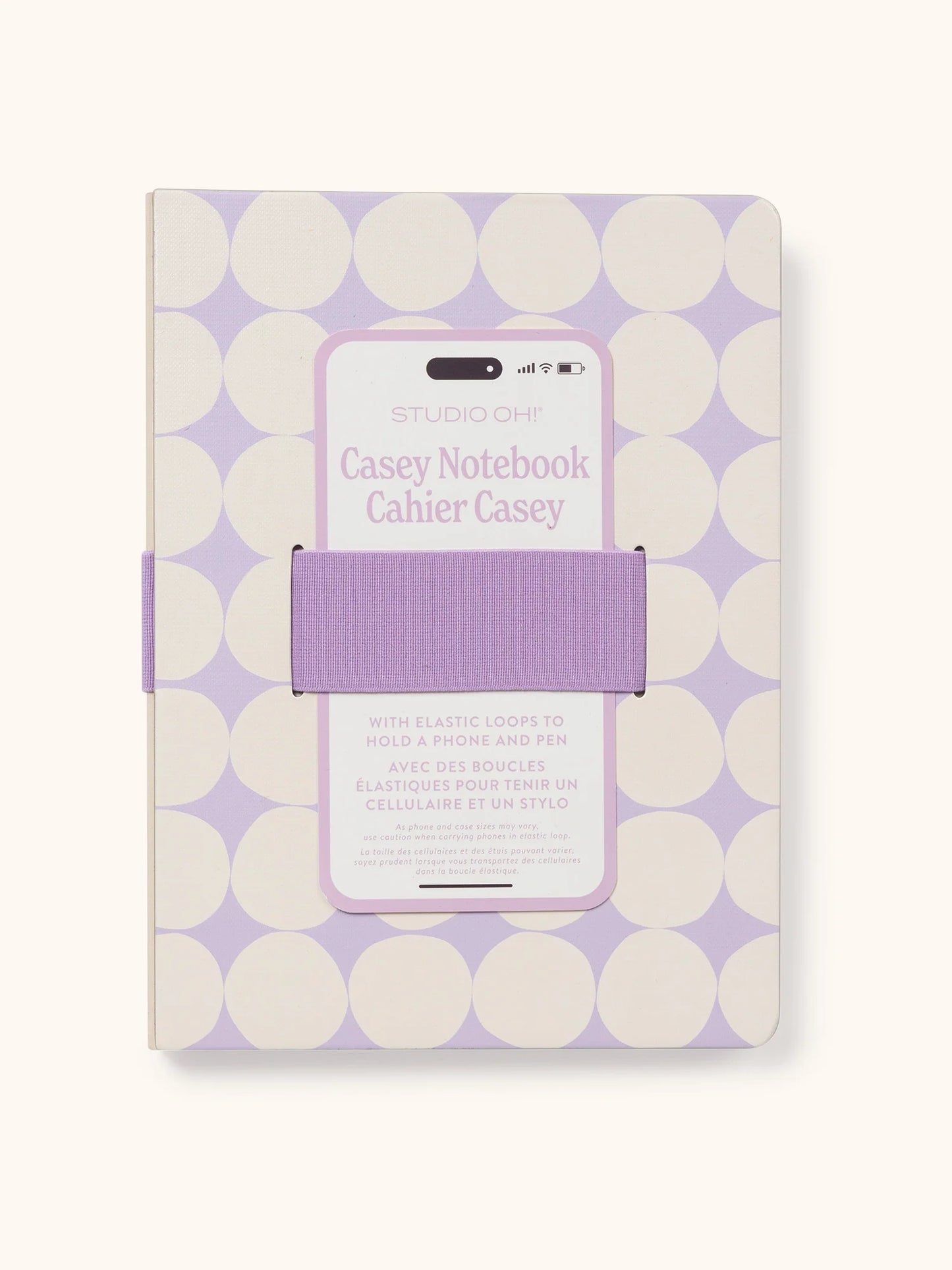 DARLING DOTS CASEY NOTEBOOK WITH PHONE LOOP