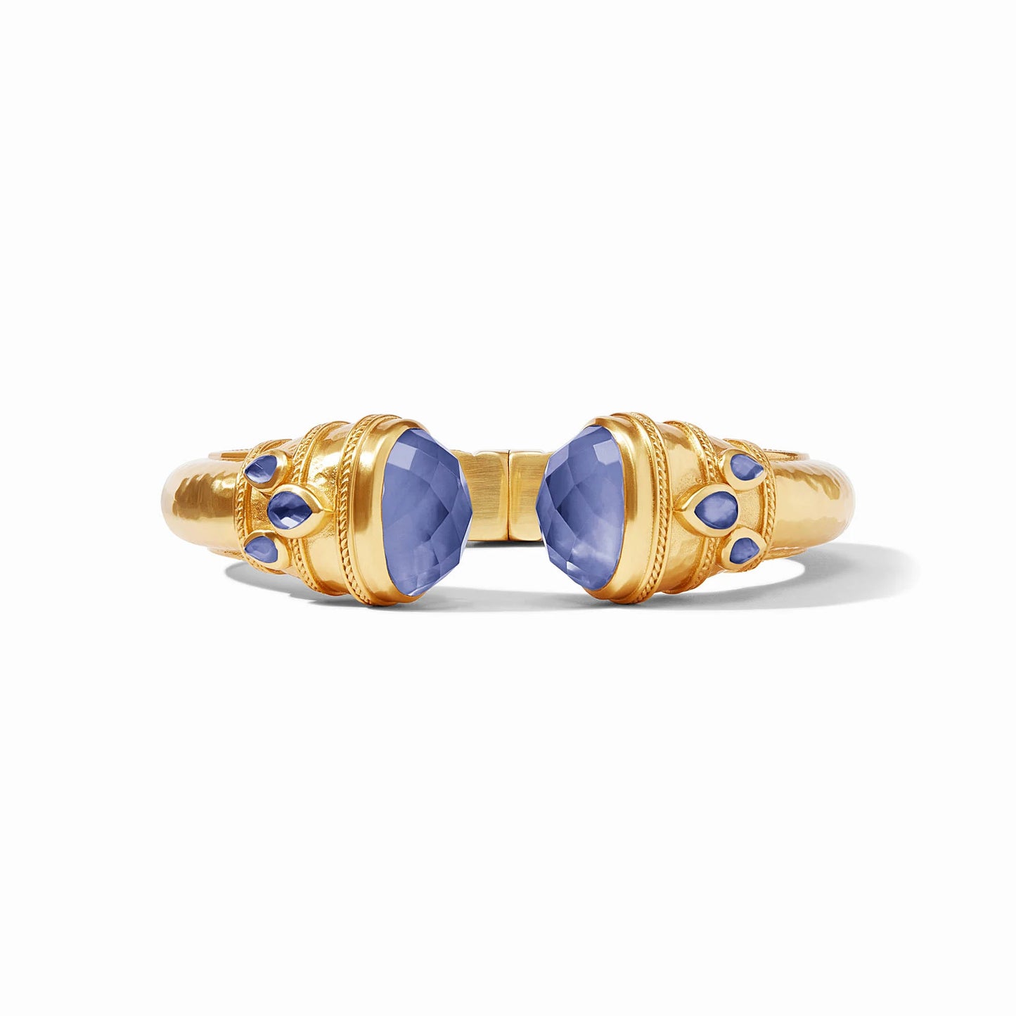CANNES HINGED CUFF BRACELET - IRIDESCENT TANZANITE BLUE