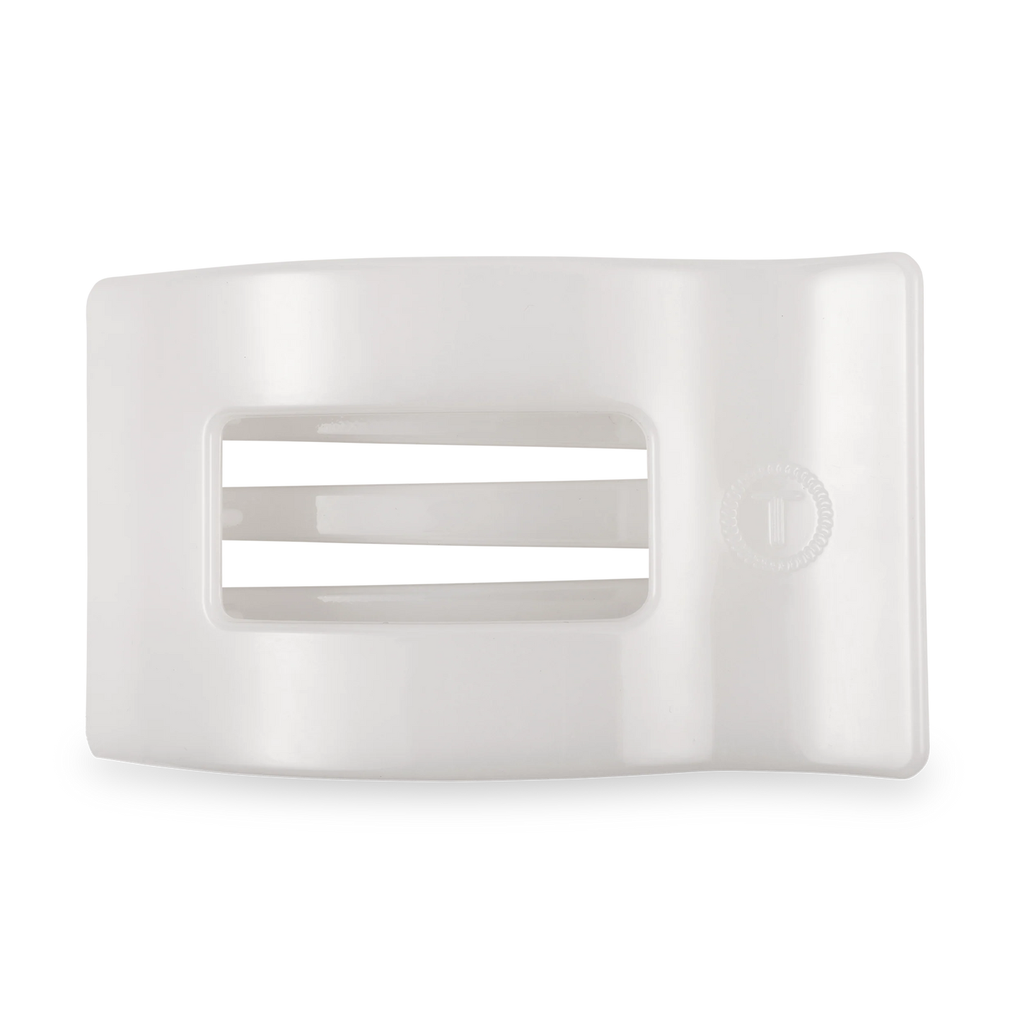 Coconut White Large Flat Rectangle Hair Clip