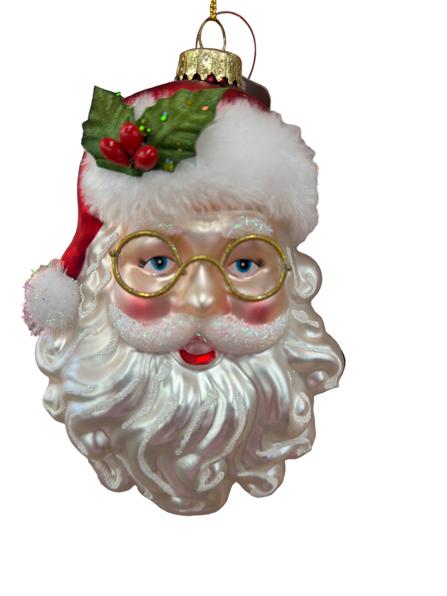 RAZ ORNAMENT-SANTA WITH GLASSES