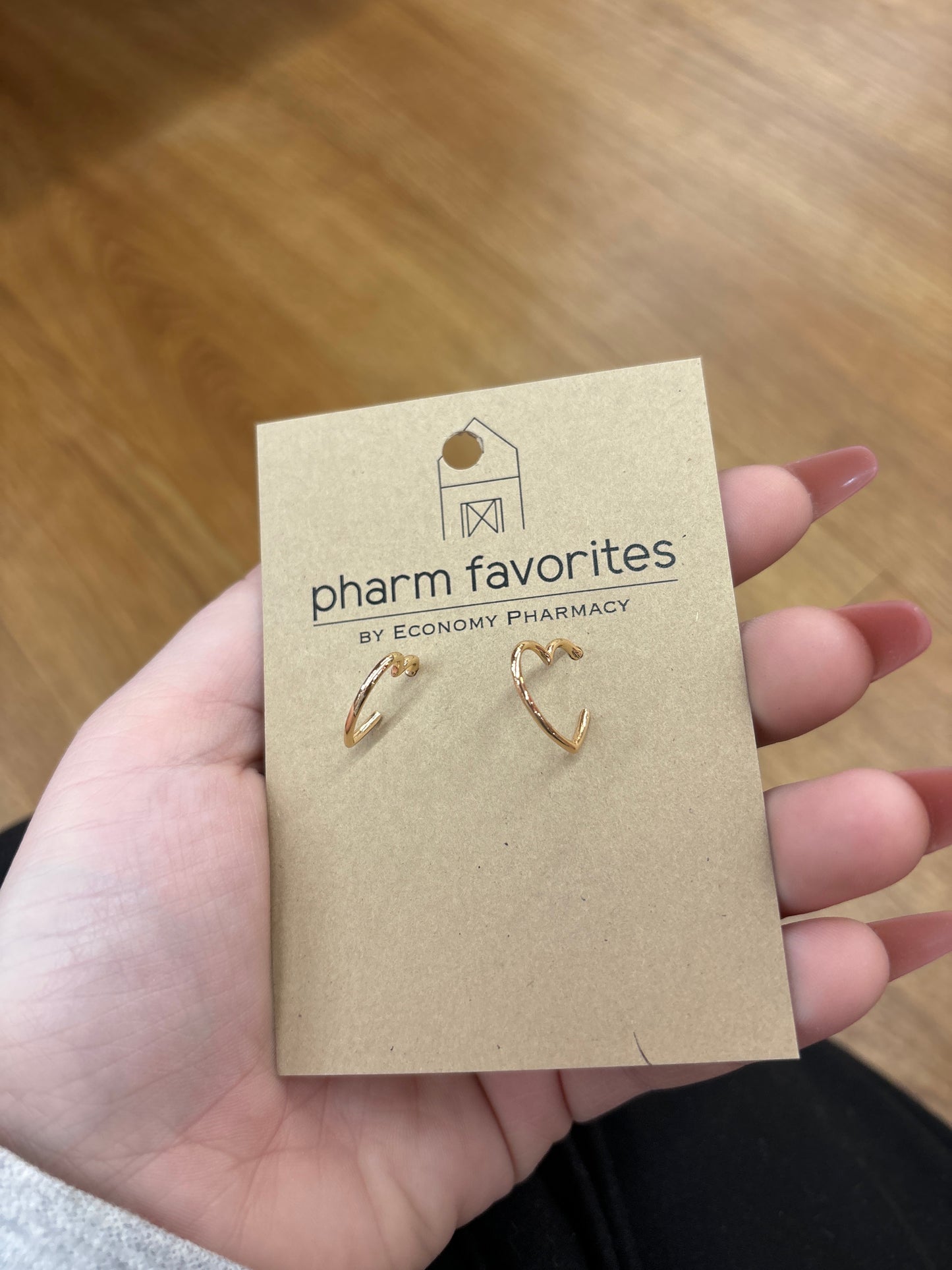 DUDLEY OPEN HEART EARRINGS - GOLD - Pharm Favorites by Economy Pharmacy
