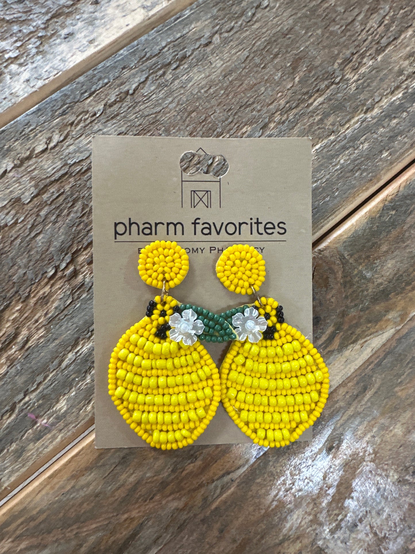 PERCY LEMON EMBELLISHED EARRINGS